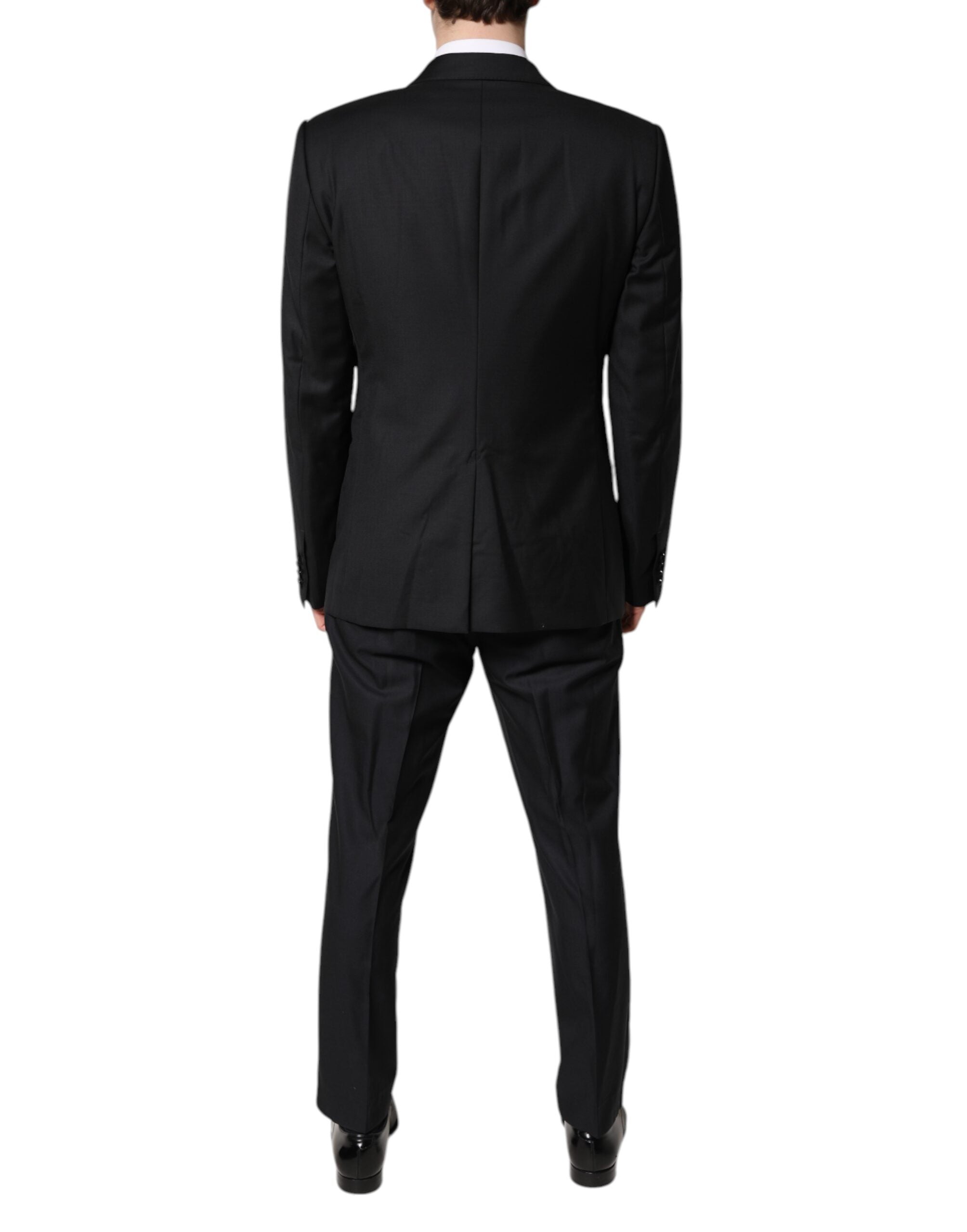 Dolce & Gabbana Black Double Breasted Formal 3 Piece Suit - ACCEXO