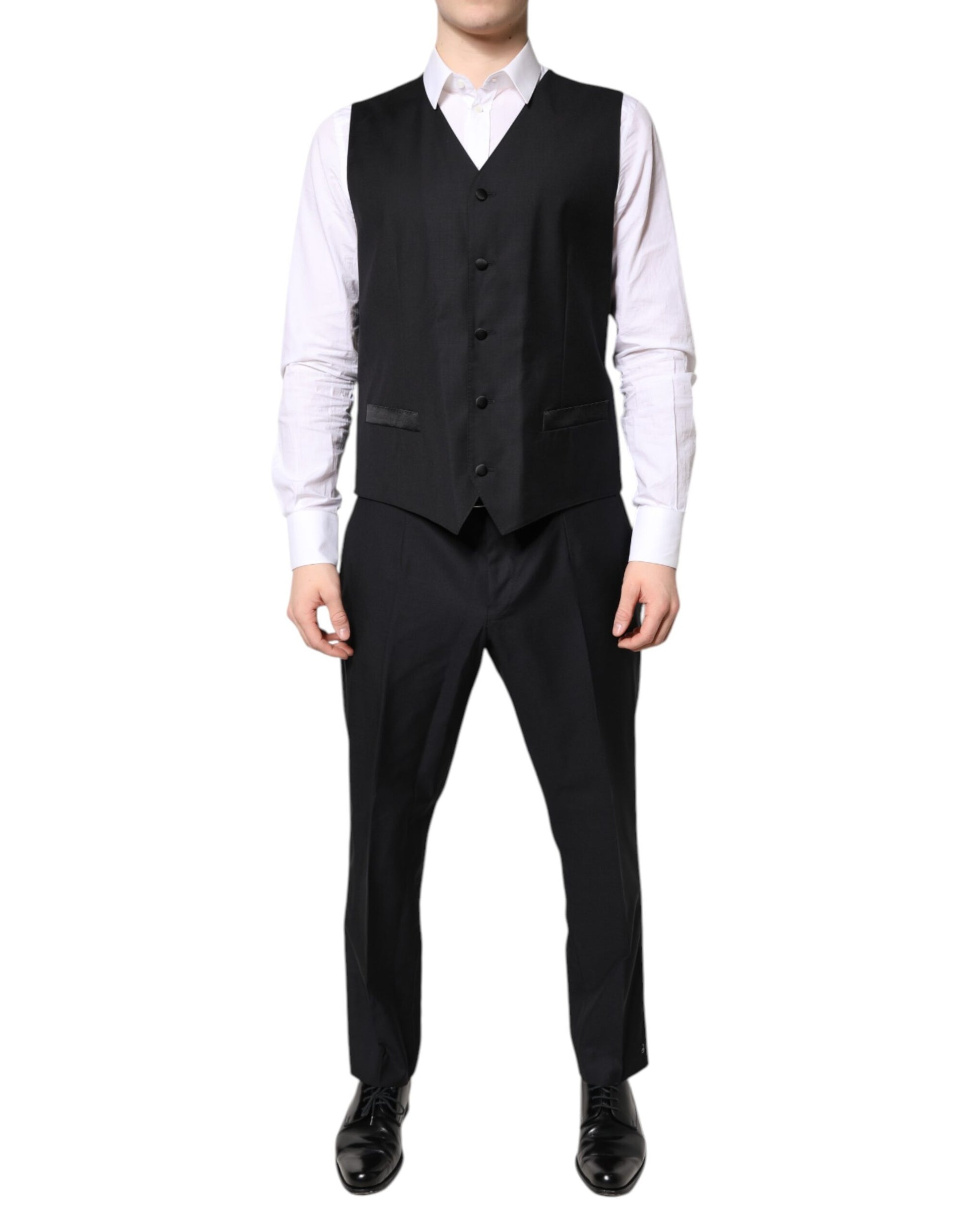 Dolce & Gabbana Black Double Breasted Formal 3 Piece Suit - ACCEXO