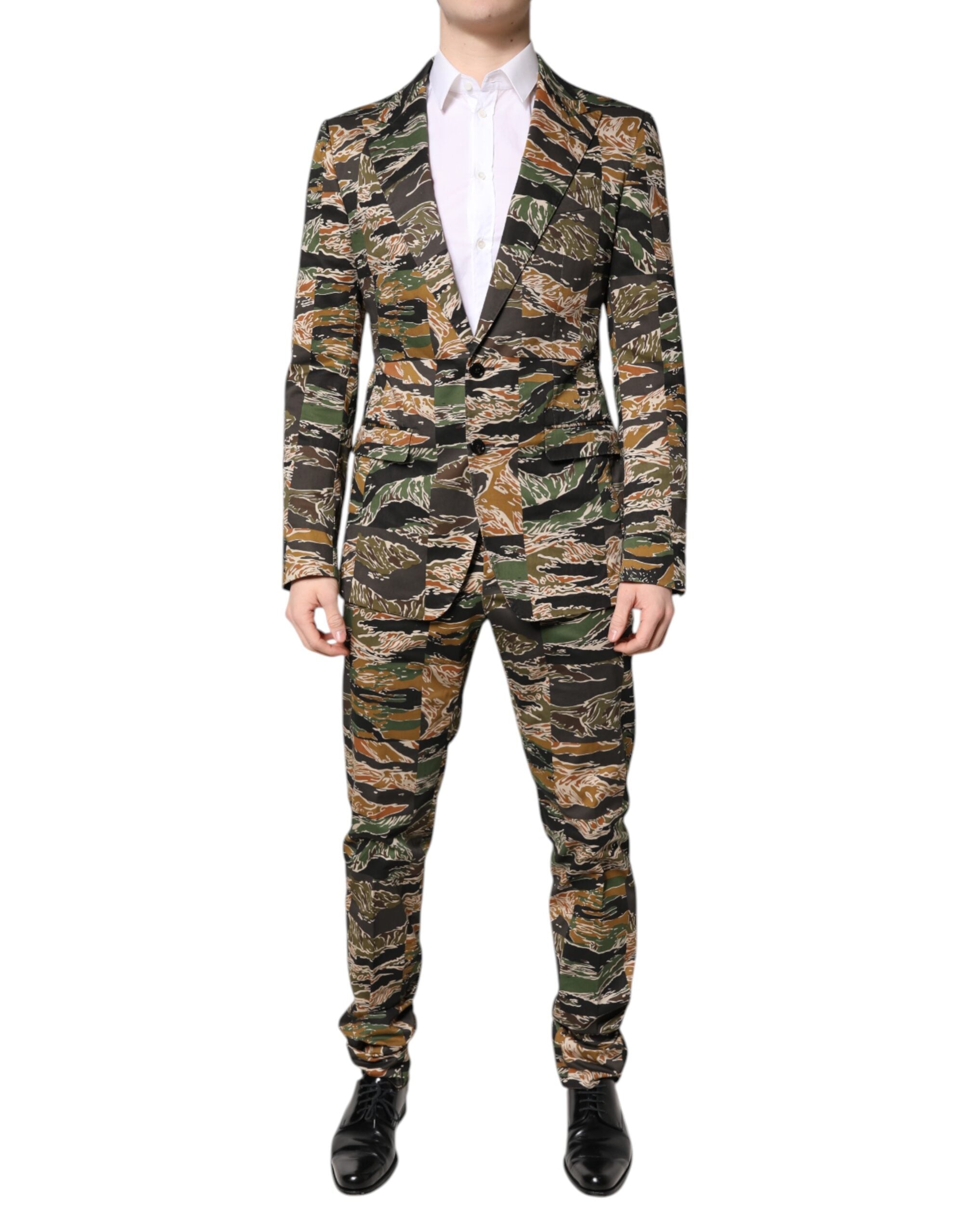 Dolce & Gabbana Multicolor TAORMINA Single Breasted 2 Piece Suit - ACCEXO