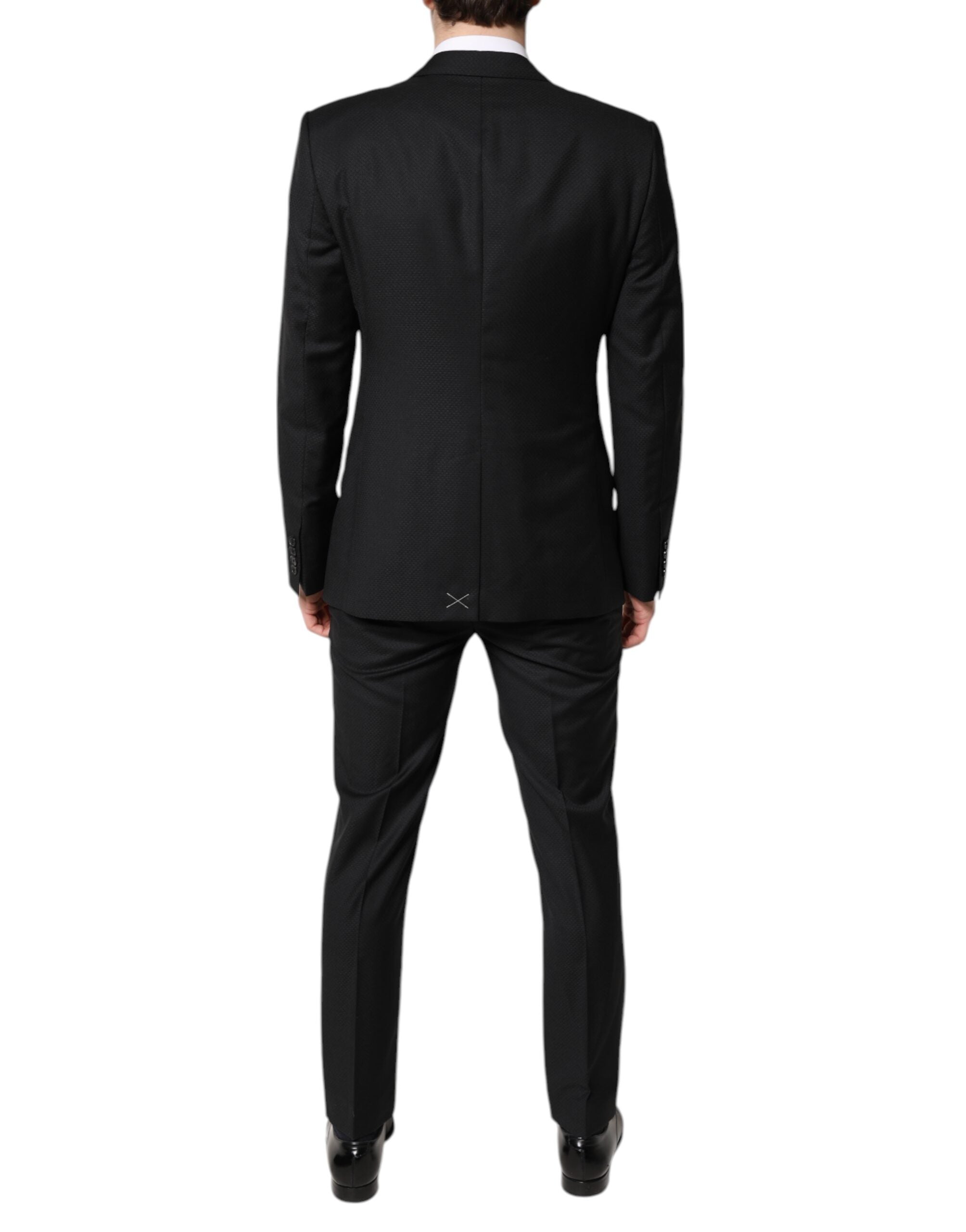 Dolce & Gabbana Black Wool Single Breasted 2 Piece Suit - ACCEXO