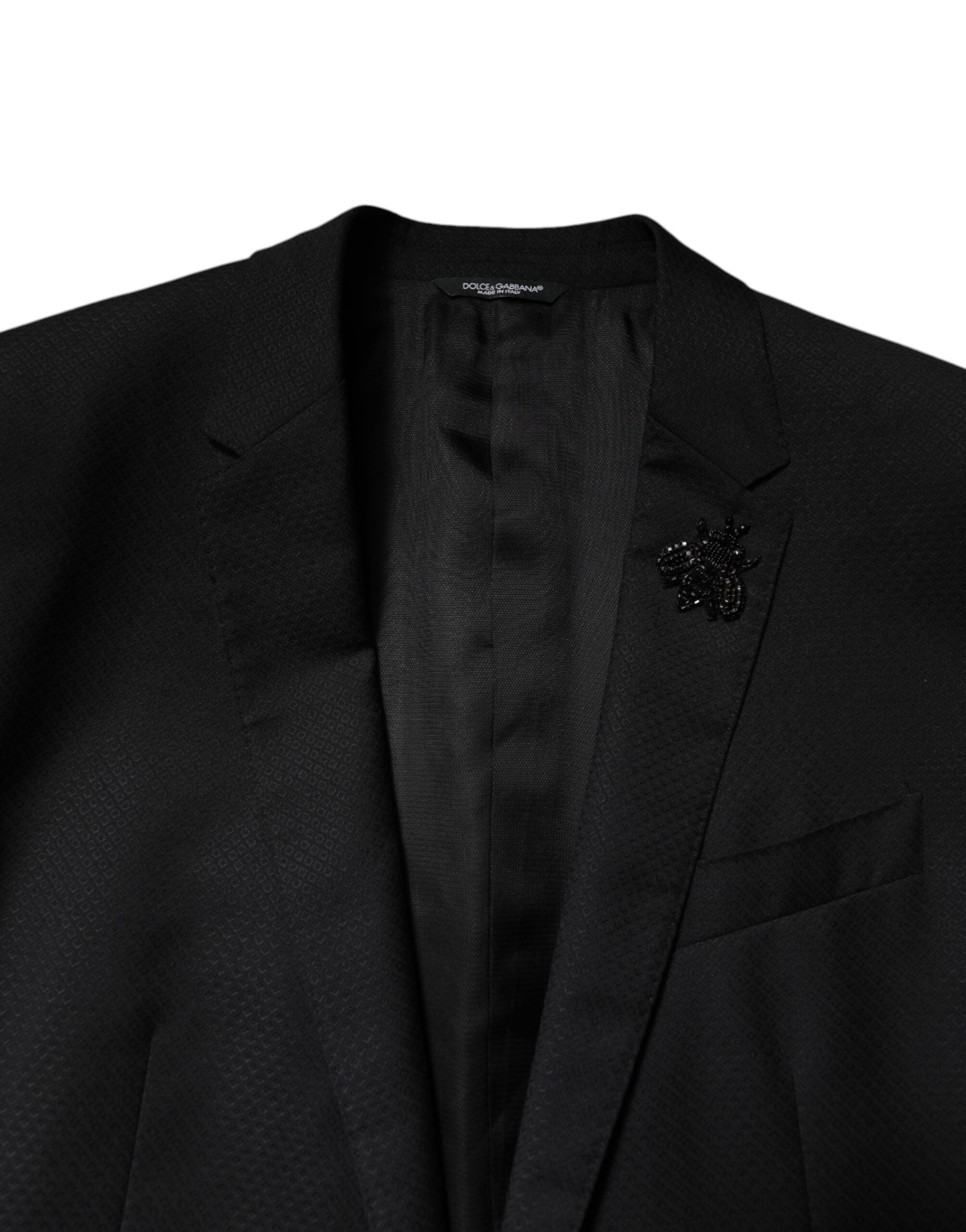 Dolce & Gabbana Black Wool Single Breasted 2 Piece Suit - ACCEXO