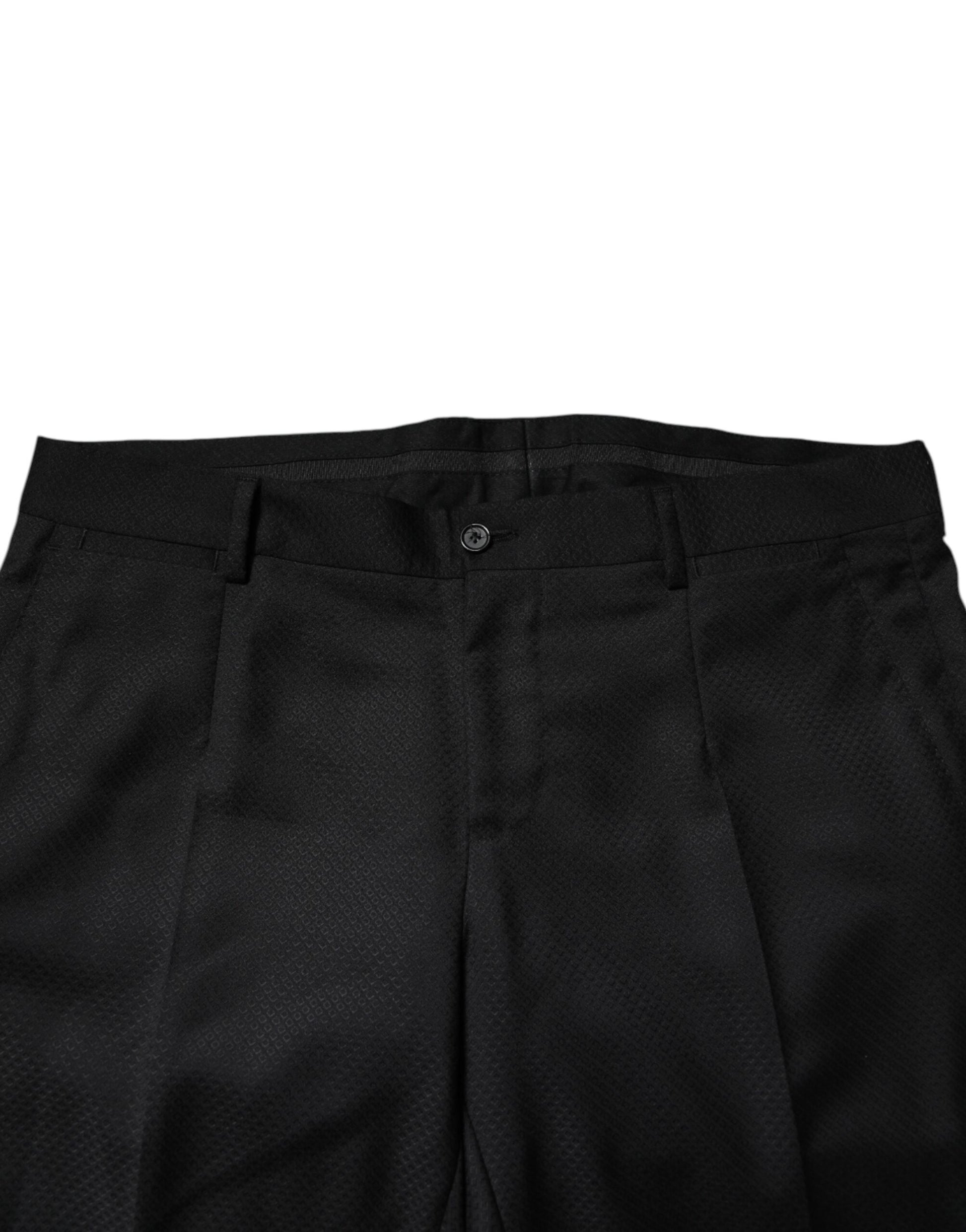 Dolce & Gabbana Black Wool Single Breasted 2 Piece Suit - ACCEXO