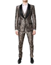 Dolce & Gabbana Multicolor Jacquard Single Breasted 3 Piece Suit - ACCEXO