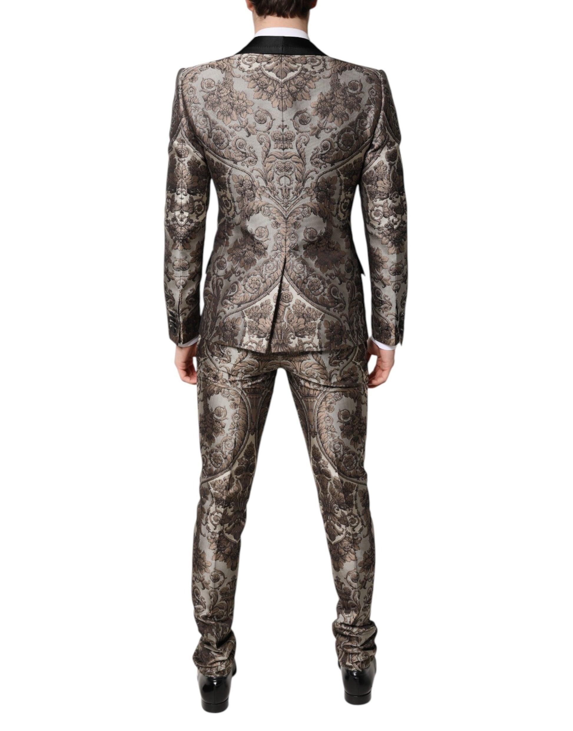 Dolce & Gabbana Multicolor Jacquard Single Breasted 3 Piece Suit - ACCEXO