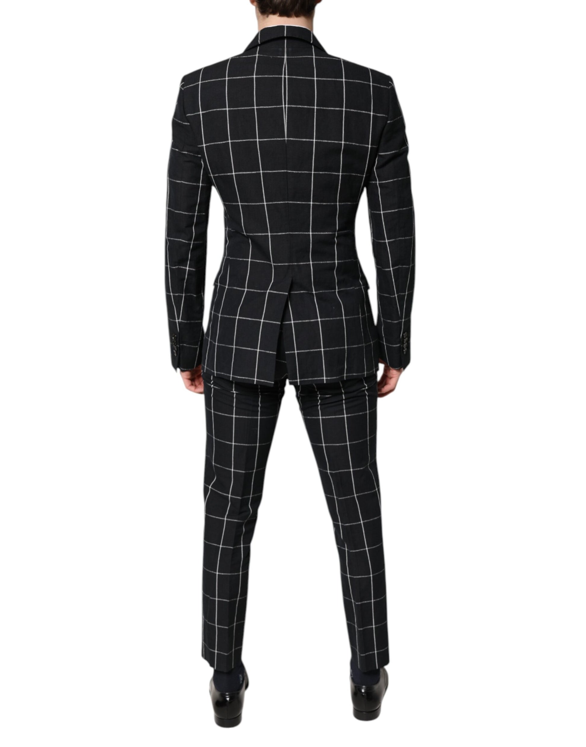 Dolce & Gabbana Black TAORMINA Double Breasted 2 Piece Suit - ACCEXO