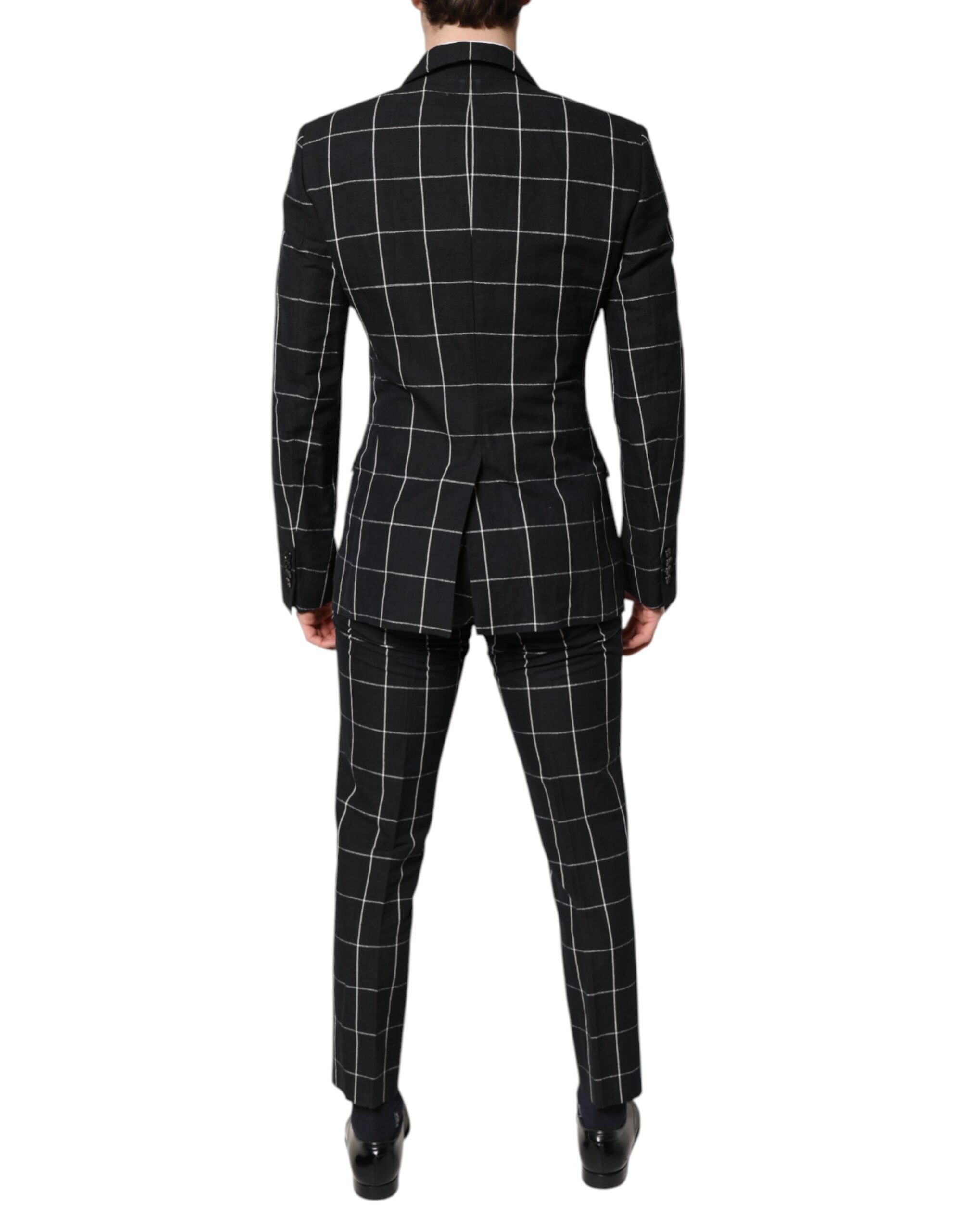 Dolce & Gabbana Black TAORMINA Double Breasted 2 Piece Suit - ACCEXO
