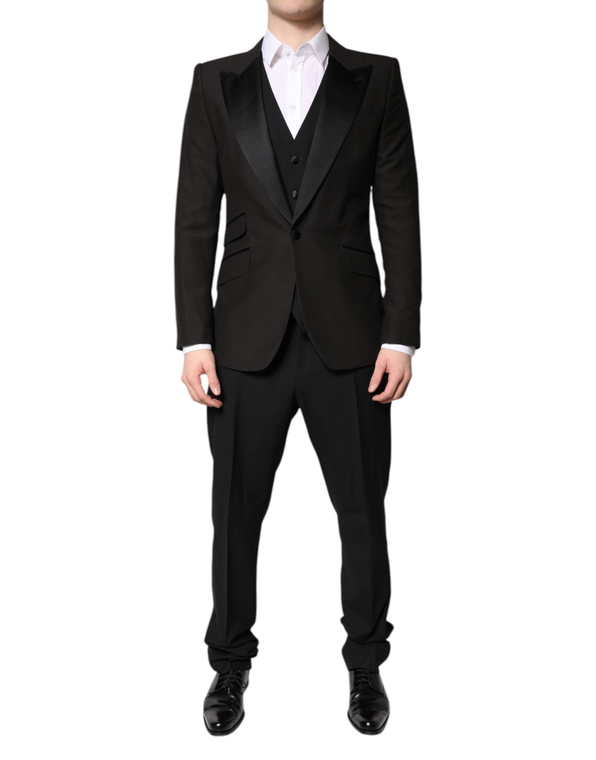 Dolce & Gabbana Black Single Breasted Formal 3 Piece Suit - ACCEXO