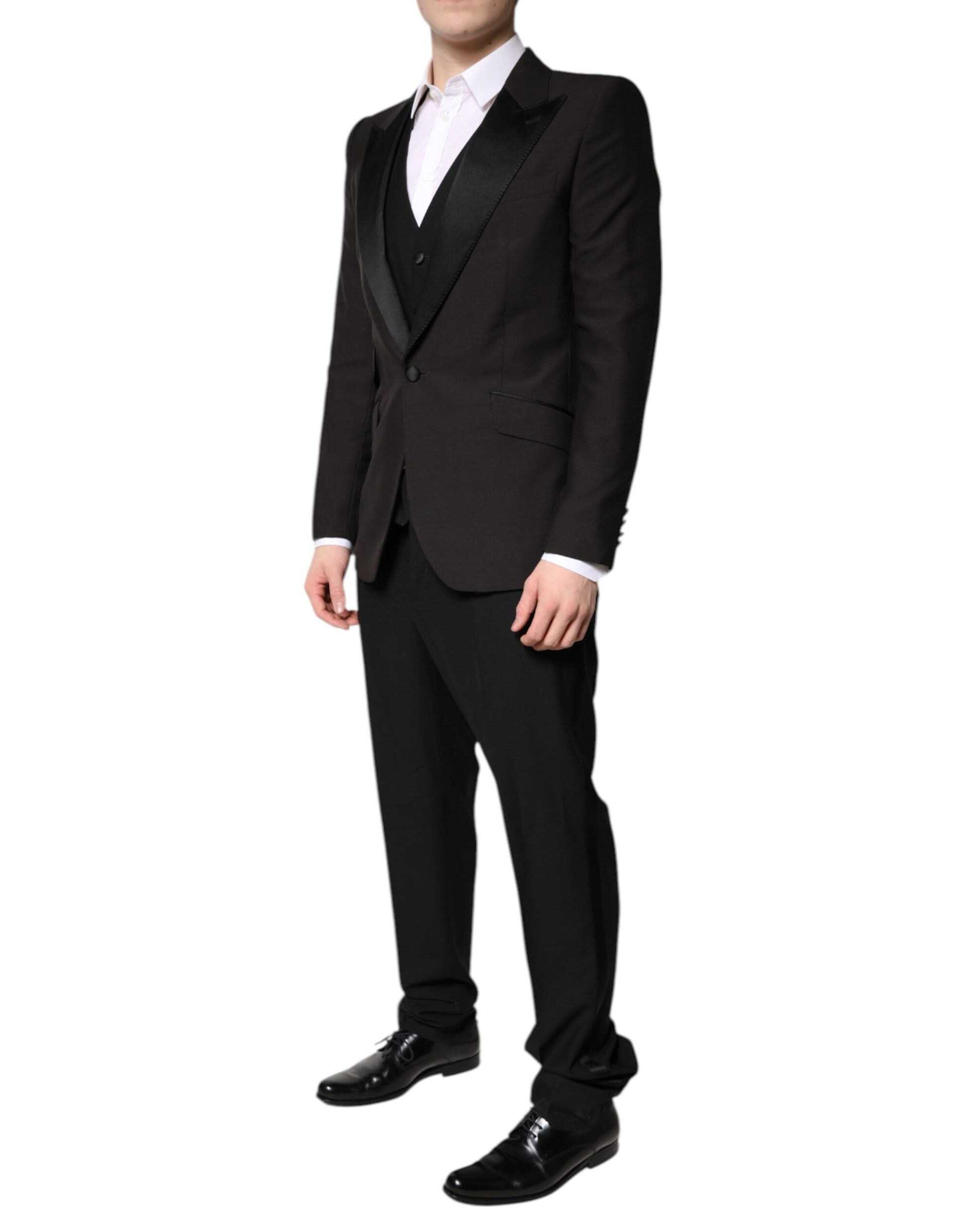 Dolce & Gabbana Black Single Breasted Formal 3 Piece Suit - ACCEXO