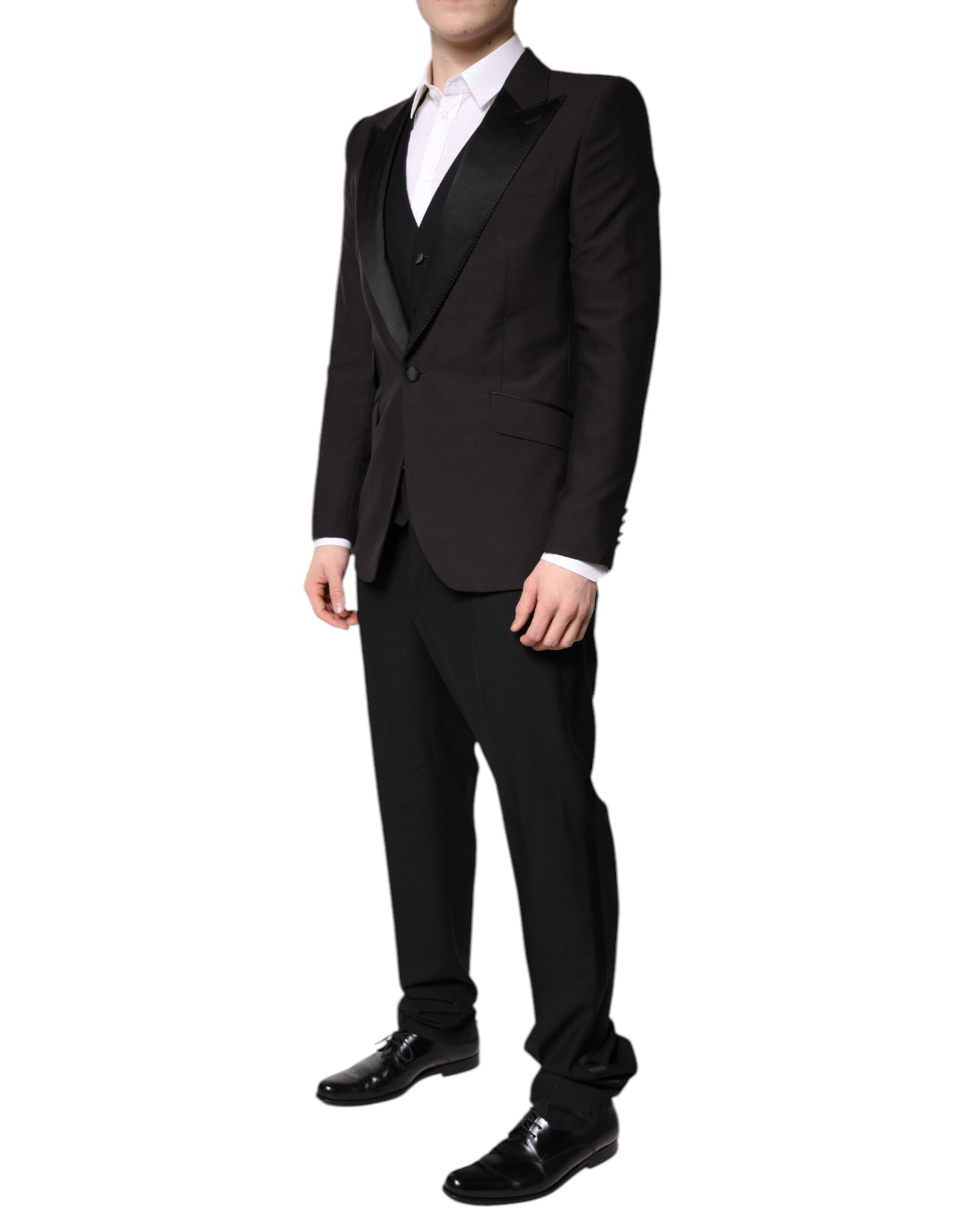 Dolce & Gabbana Black Single Breasted Formal 3 Piece Suit - ACCEXO