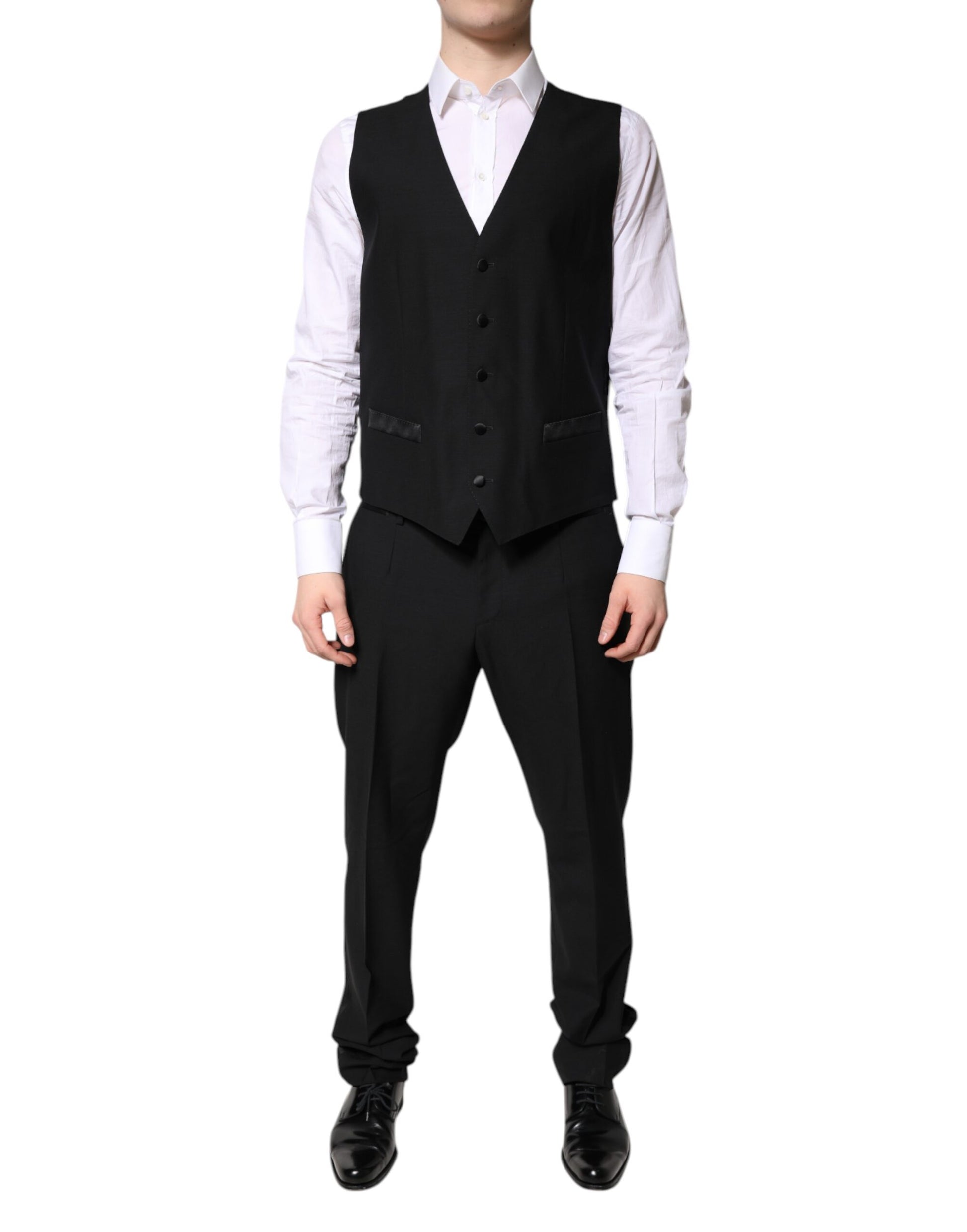 Dolce & Gabbana Black Single Breasted Formal 3 Piece Suit - ACCEXO