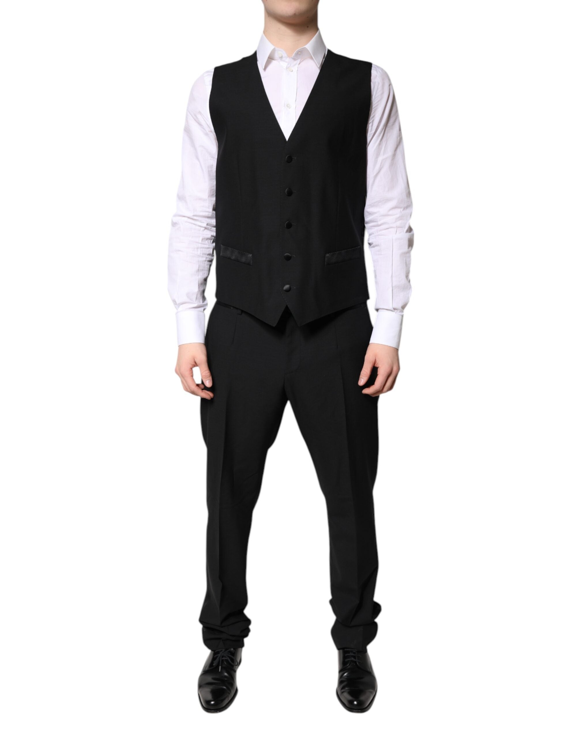 Dolce & Gabbana Black Single Breasted Formal 3 Piece Suit - ACCEXO