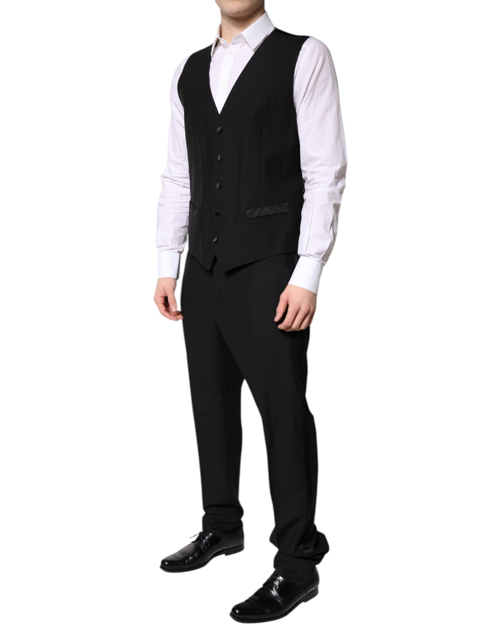 Dolce & Gabbana Black Single Breasted Formal 3 Piece Suit - ACCEXO