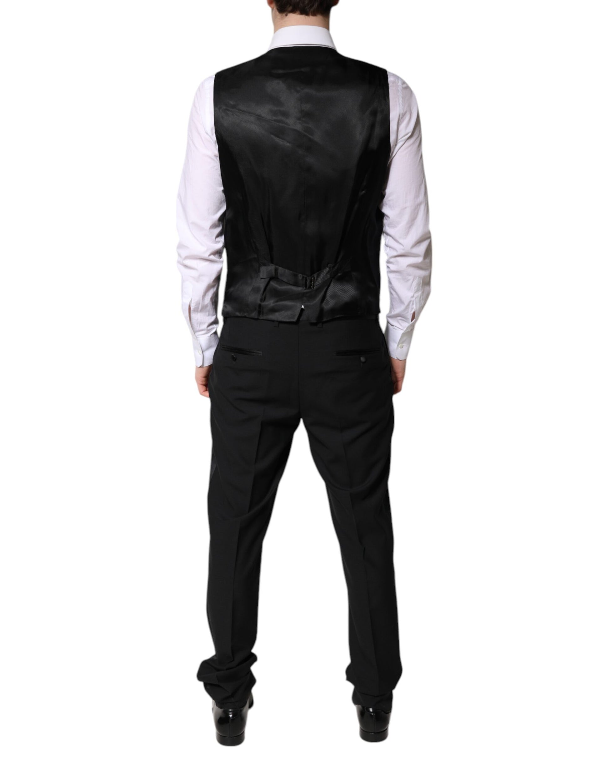 Dolce & Gabbana Black Single Breasted Formal 3 Piece Suit - ACCEXO