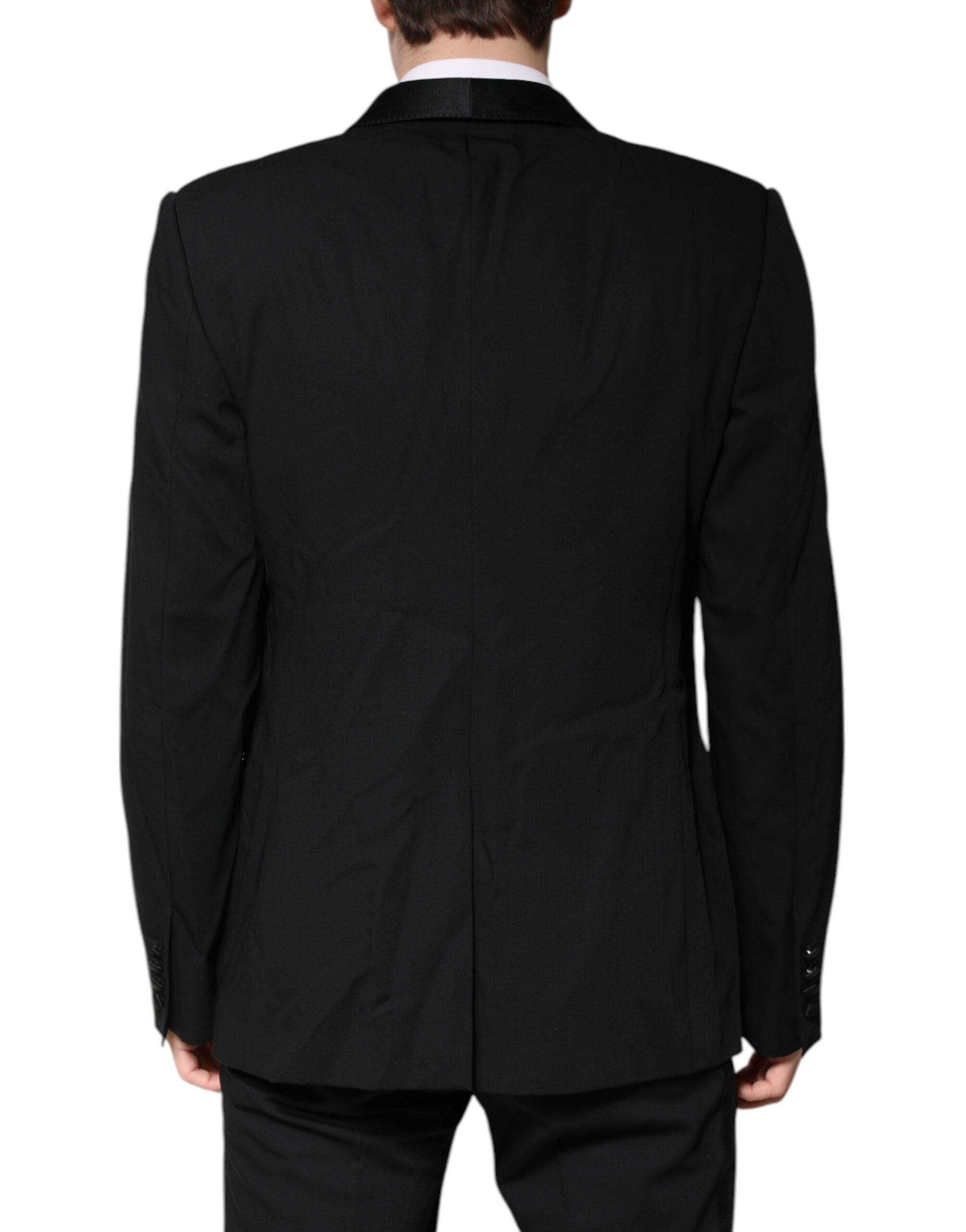 Dolce & Gabbana Black Wool Single Breasted 2 Piece Suit - ACCEXO