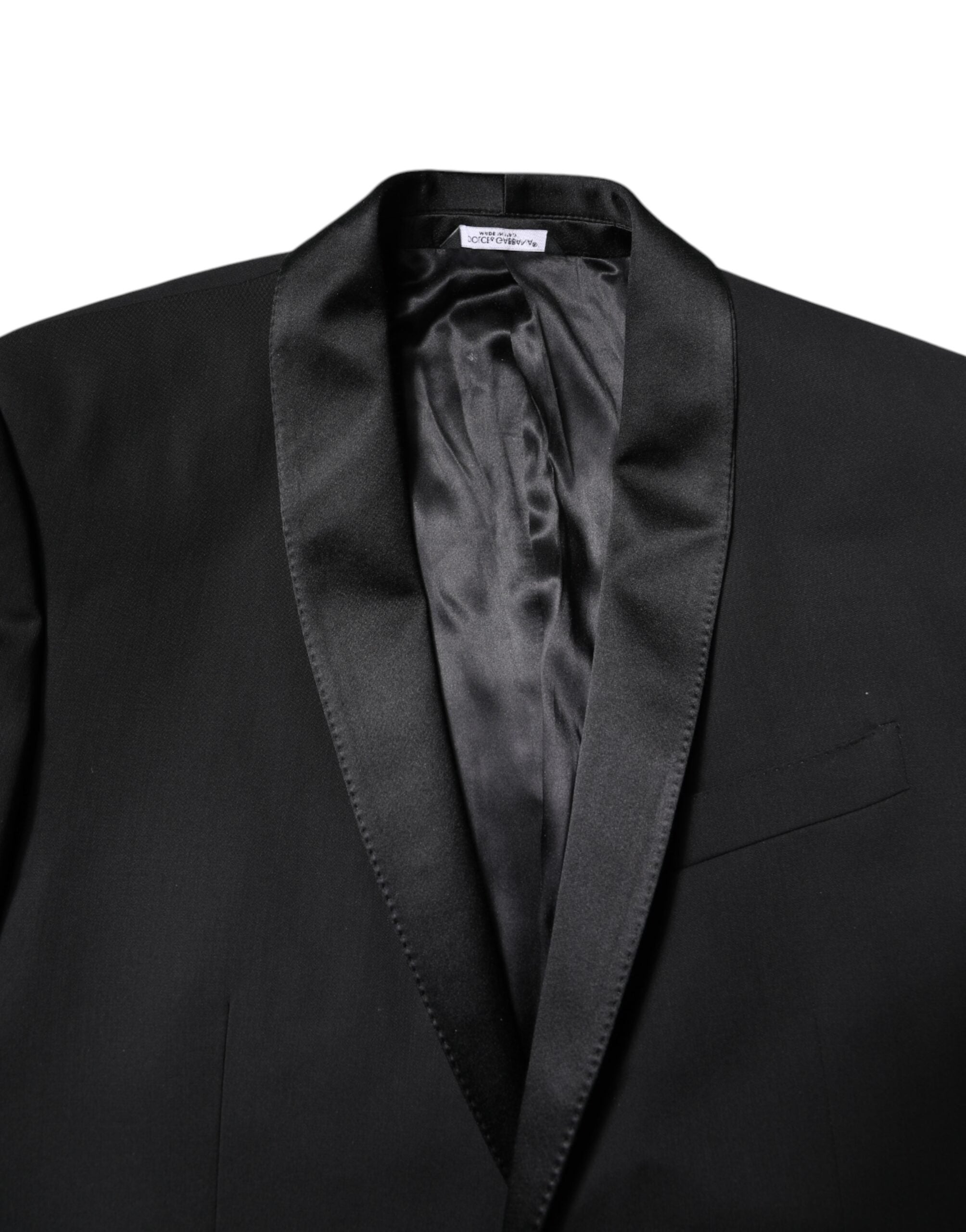 Dolce & Gabbana Black Wool Single Breasted 2 Piece Suit - ACCEXO
