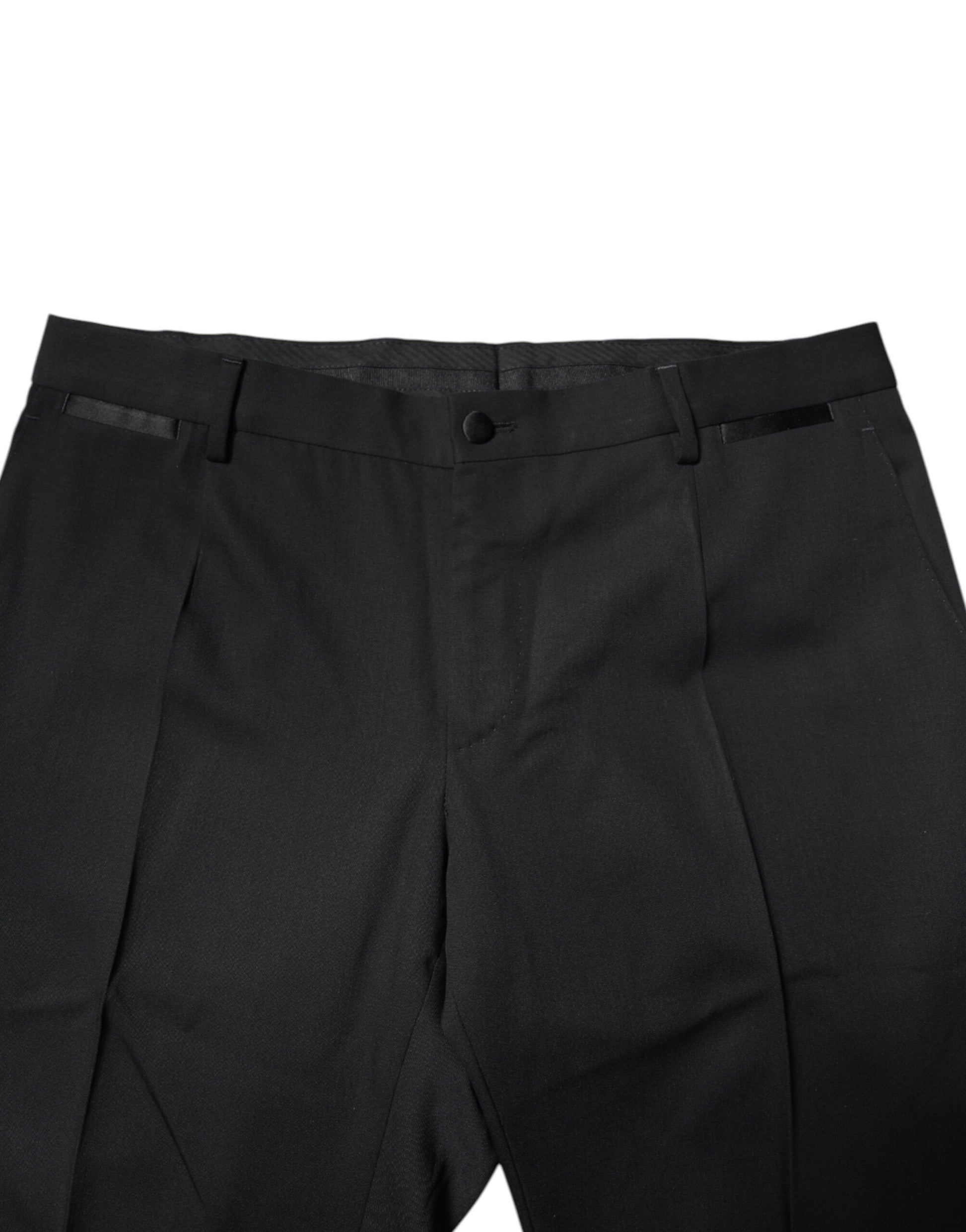 Dolce & Gabbana Black Wool Single Breasted 2 Piece Suit - ACCEXO