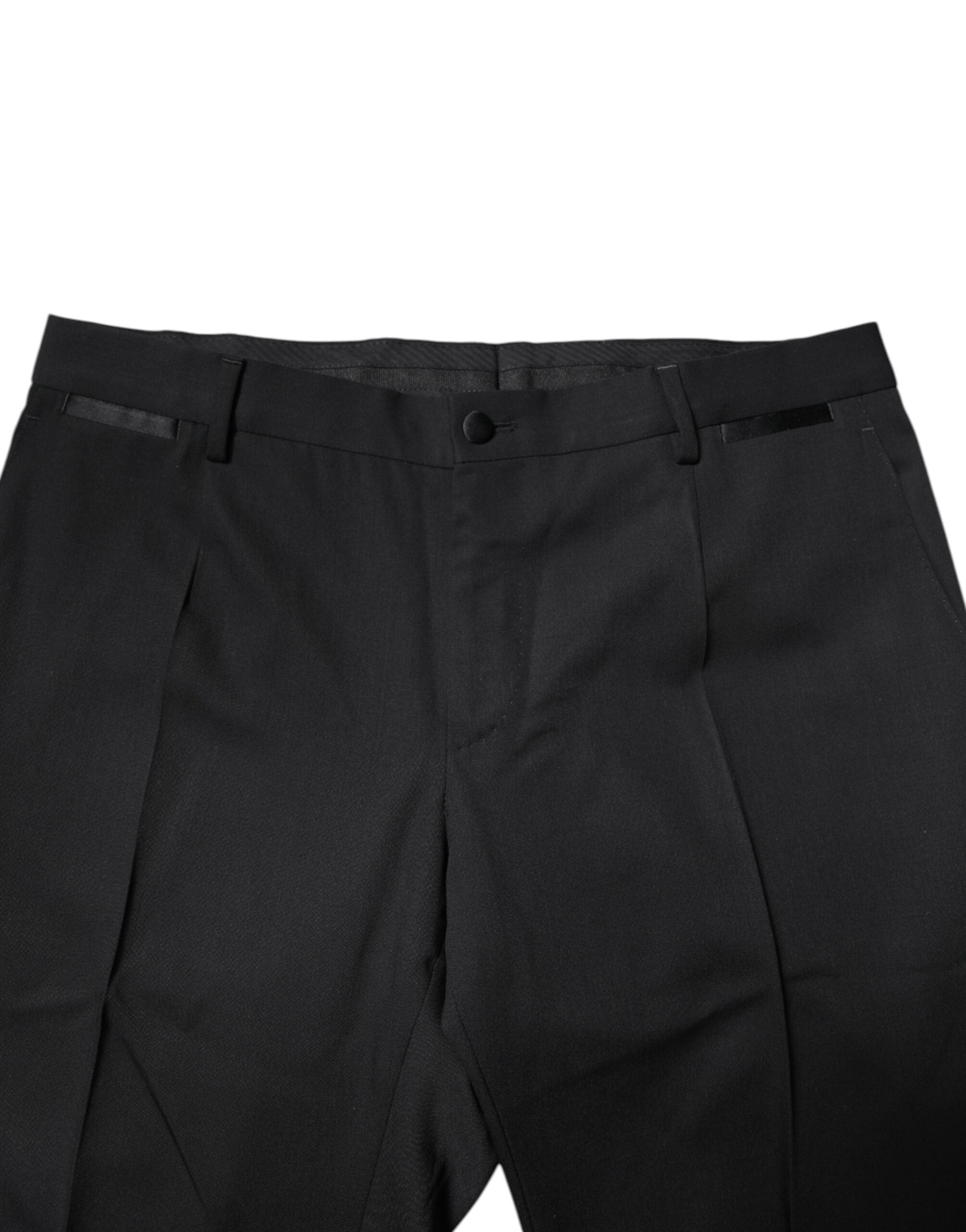 Dolce & Gabbana Black Wool Single Breasted 2 Piece Suit - ACCEXO