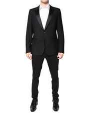 Dolce & Gabbana Black Wool Single Breasted 2 Piece Suit - ACCEXO