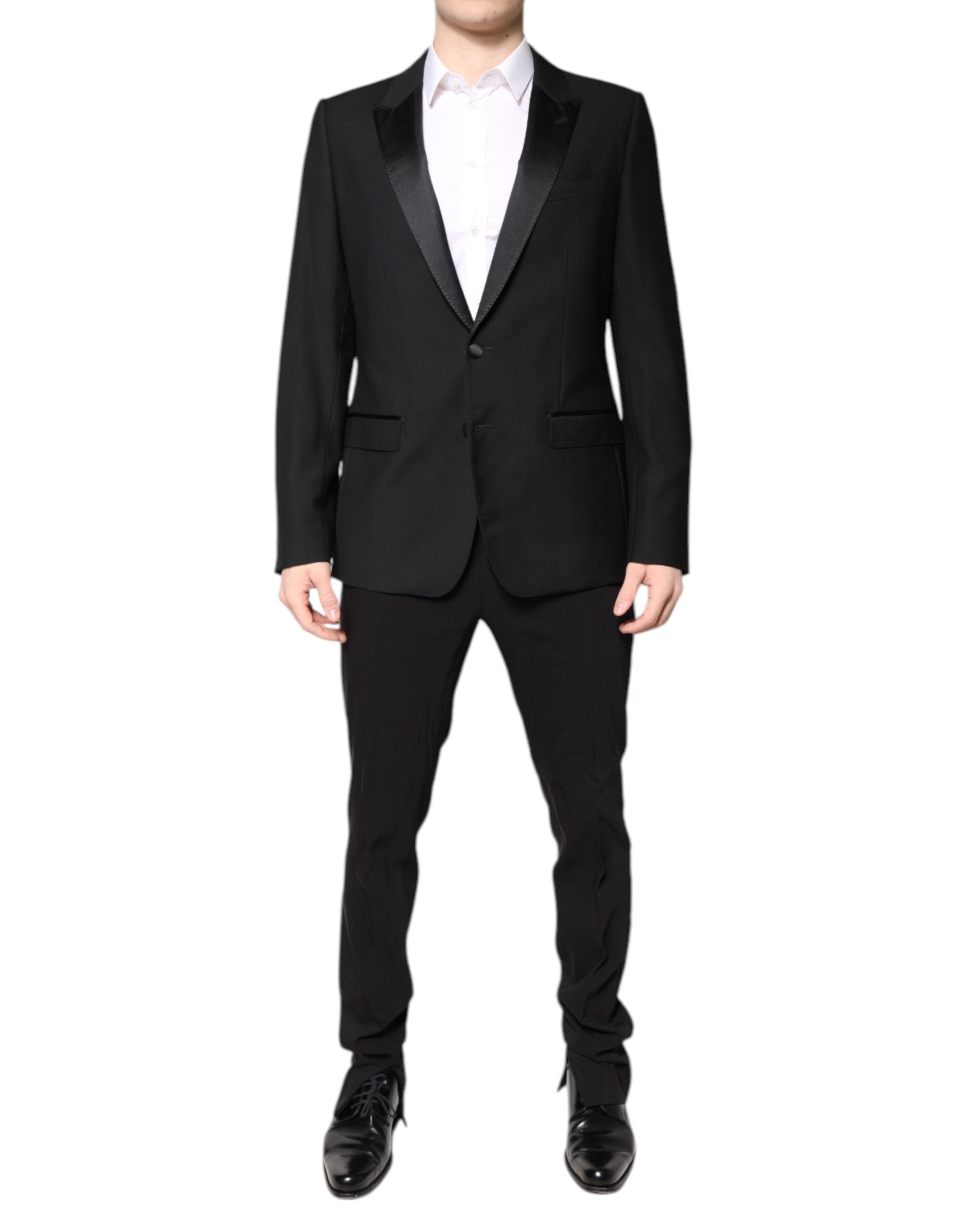 Dolce & Gabbana Black Wool Single Breasted 2 Piece Suit - ACCEXO
