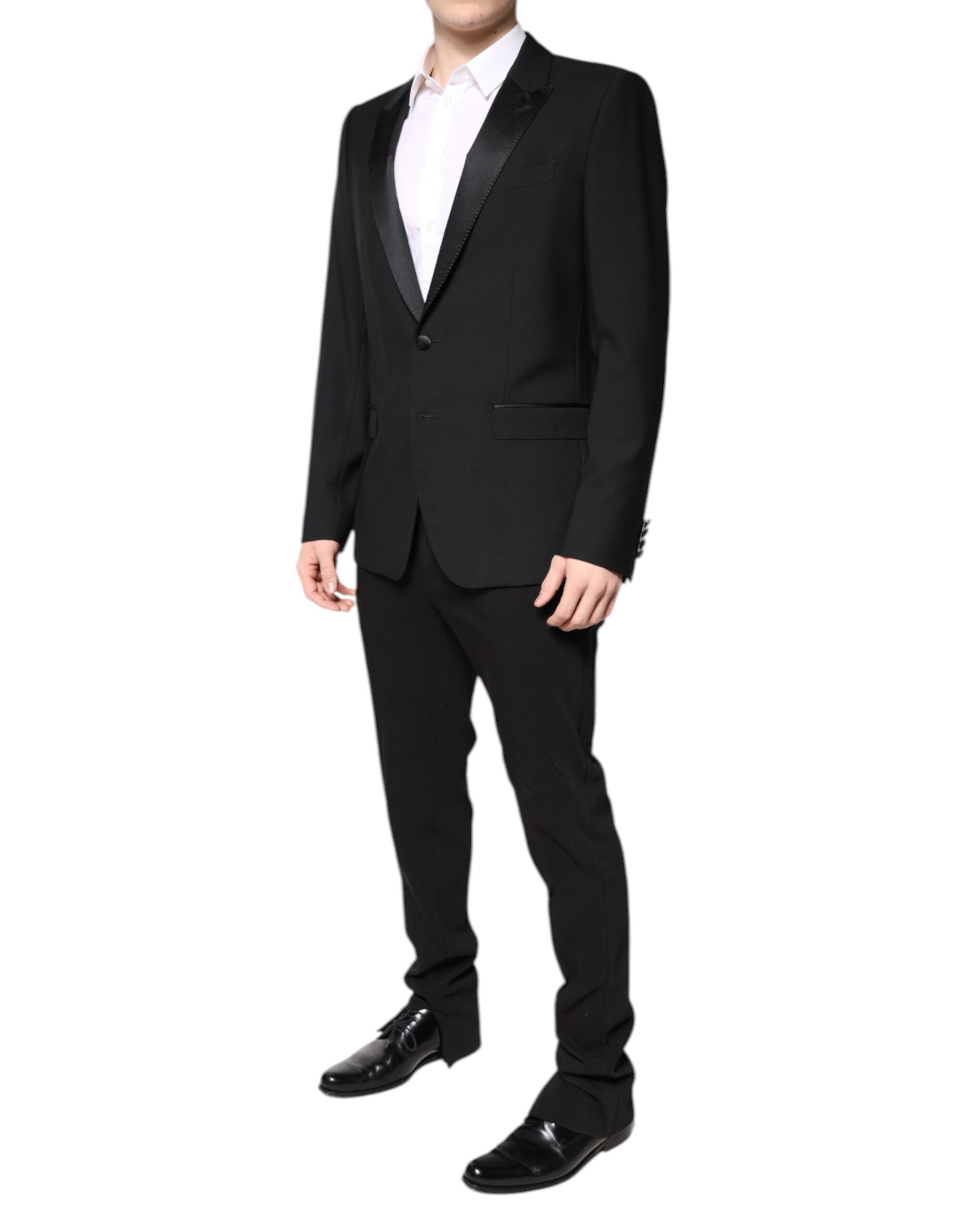 Dolce & Gabbana Black Wool Single Breasted 2 Piece Suit - ACCEXO