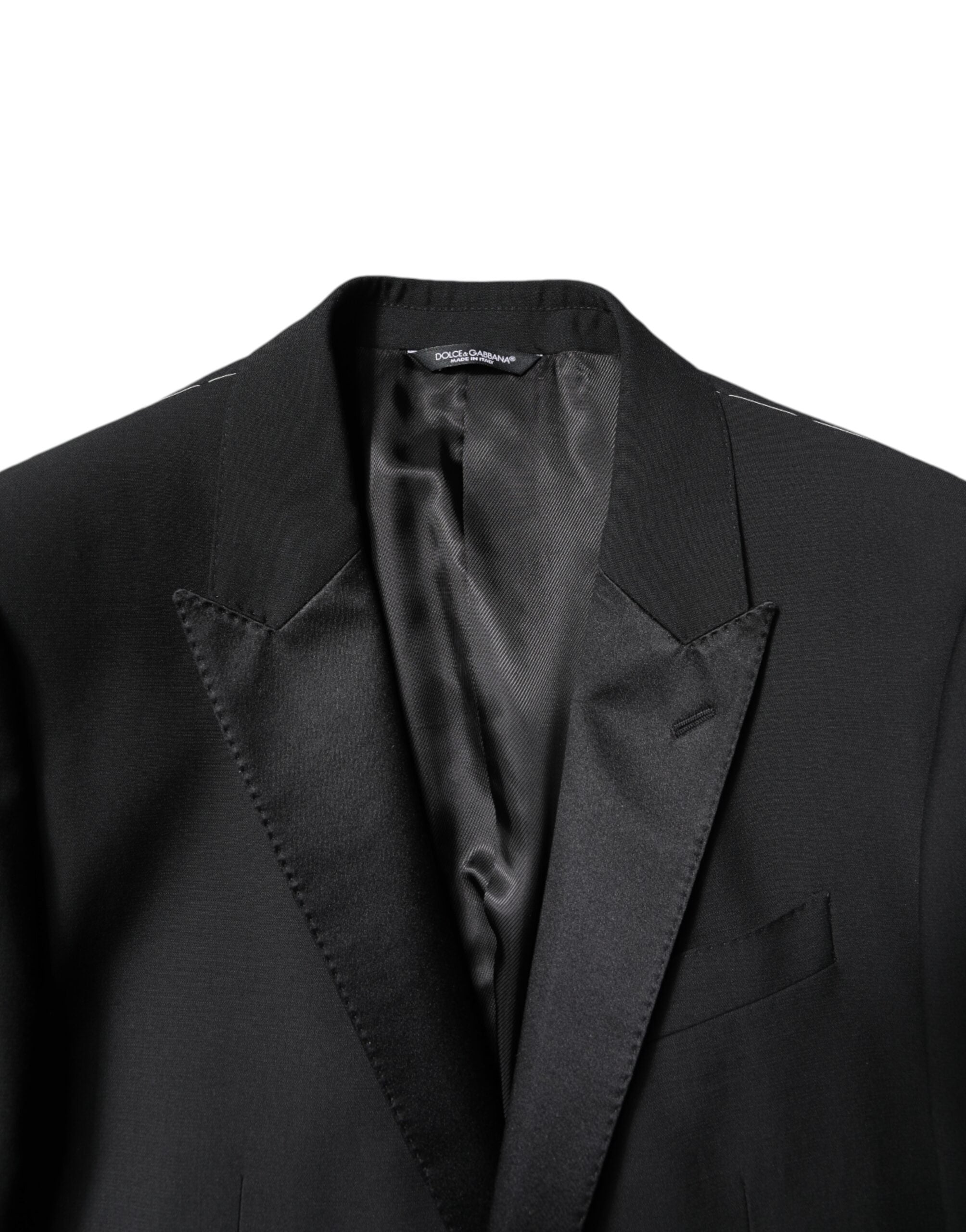 Dolce & Gabbana Black Wool Single Breasted 2 Piece Suit - ACCEXO