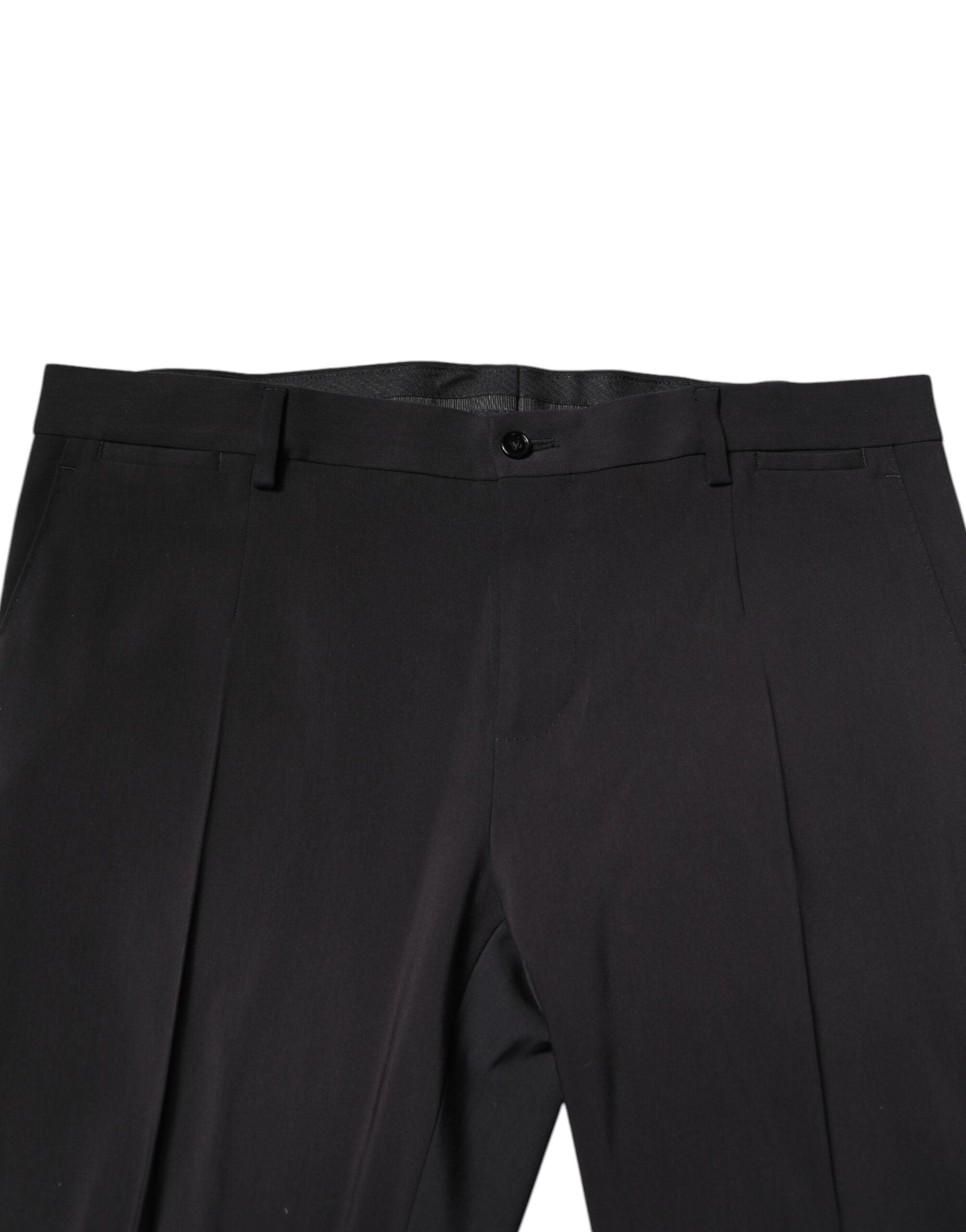 Dolce & Gabbana Black Wool Single Breasted 2 Piece Suit - ACCEXO