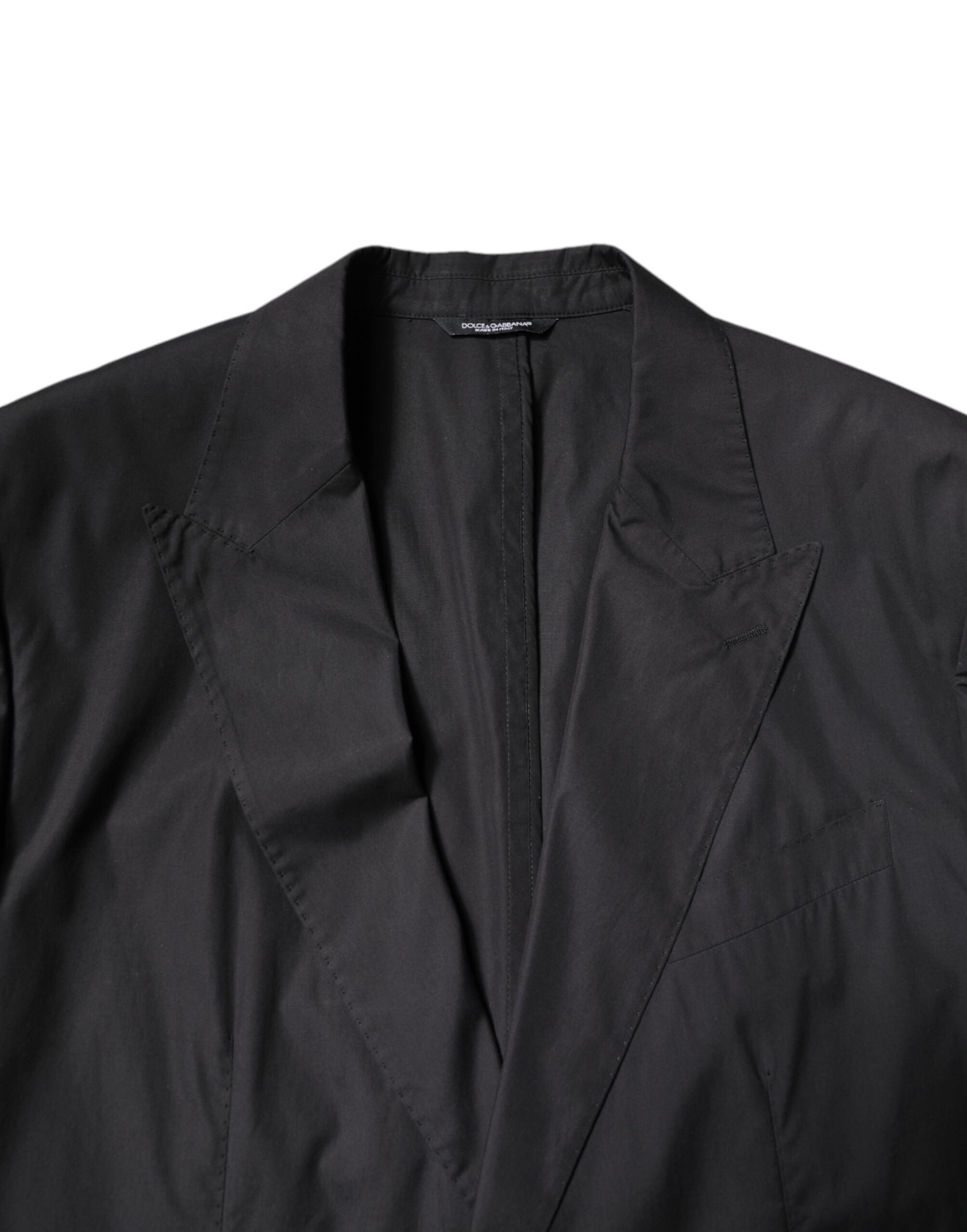Dolce & Gabbana Black Cotton Single Breasted 2 Piece Suit - ACCEXO