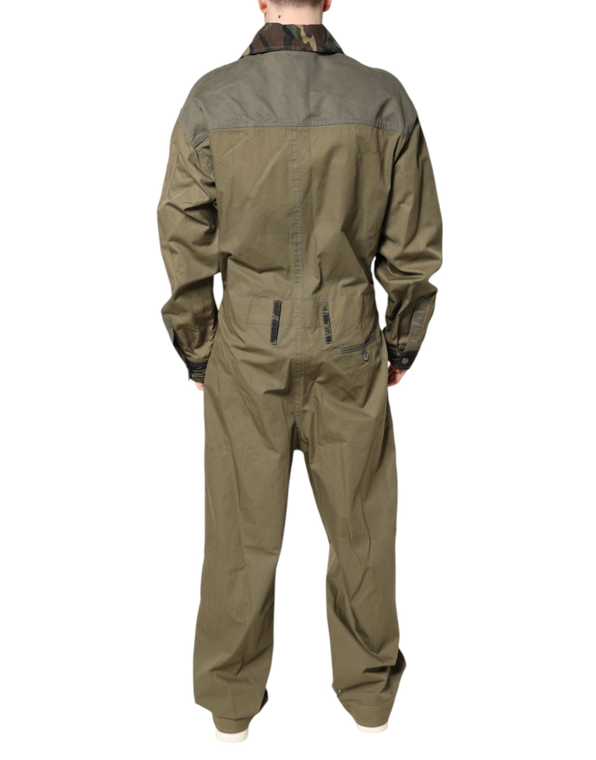 Dolce & Gabbana Brown Cotton Stretch Shirt Pants Casual Set - ACCEXO