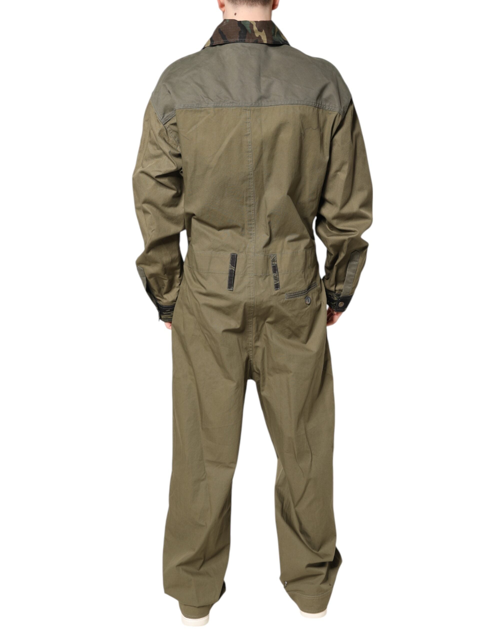 Dolce & Gabbana Brown Cotton Stretch Shirt Pants Casual Set - ACCEXO