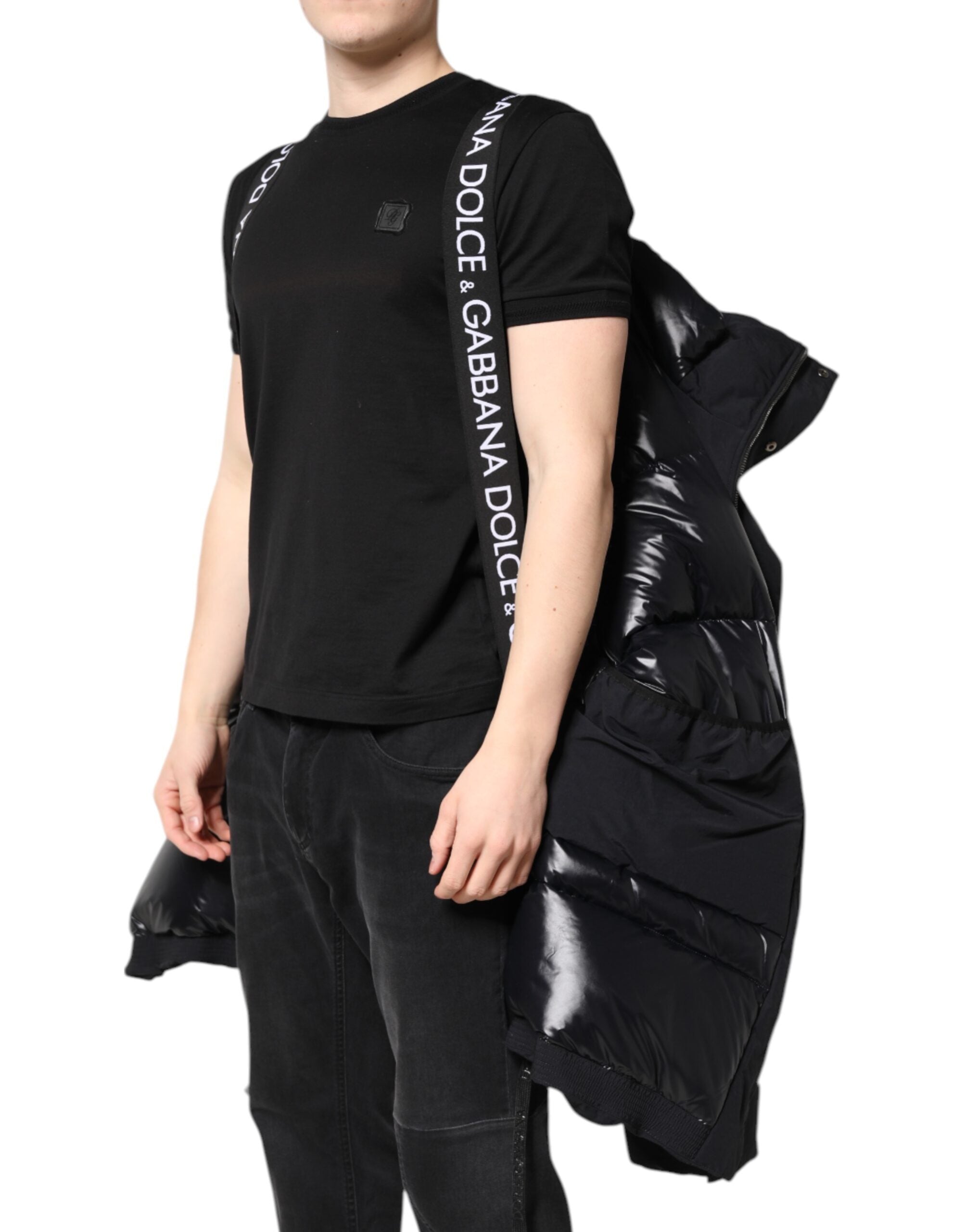 Dolce & Gabbana Black Nylon Full Zip Hooded Parka Jacket - ACCEXO