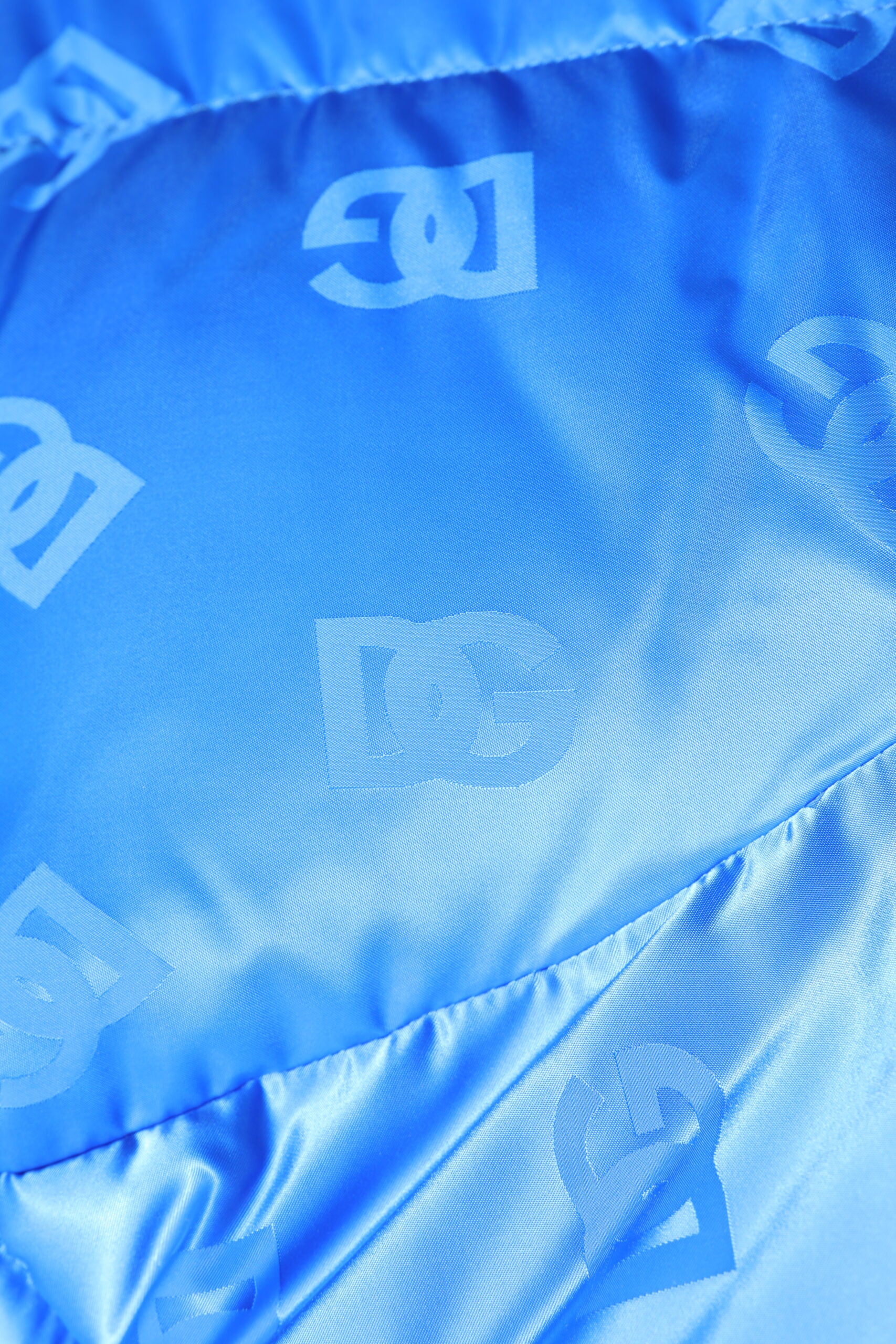 Dolce & Gabbana Blue Logo Full Zip Hooded Quilted Jacket - ACCEXO