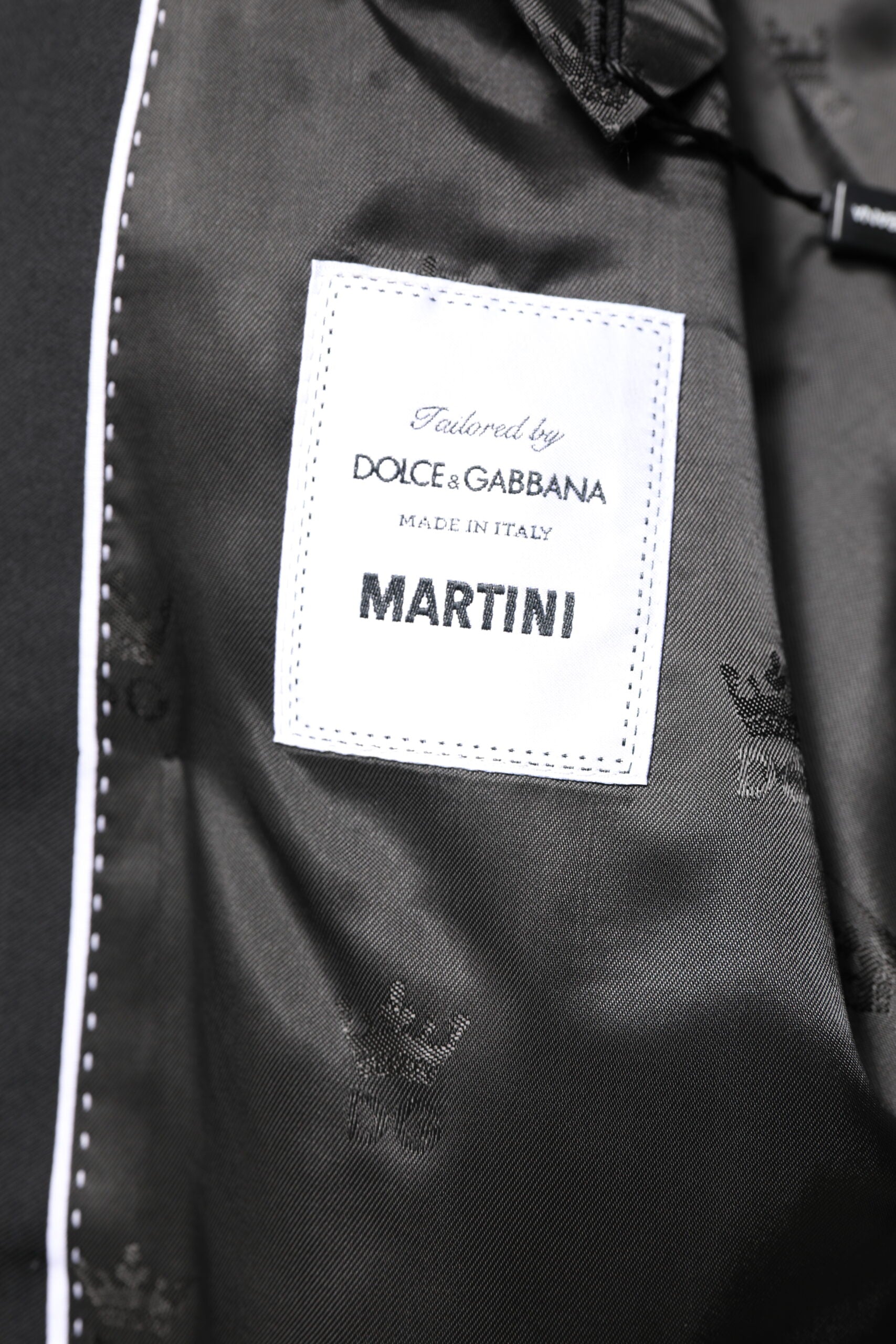 Dolce & Gabbana Black MARTINI Double Breasted Coat Blazer - ACCEXO