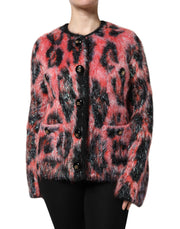 Dolce & Gabbana Red Mohair Wool Button Down Cardigan Sweater - ACCEXO