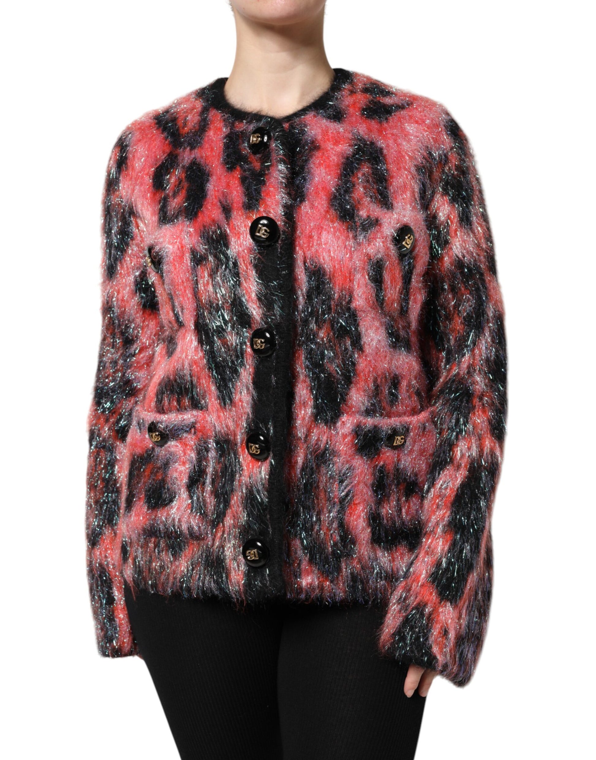 Dolce & Gabbana Red Mohair Wool Button Down Cardigan Sweater - ACCEXO
