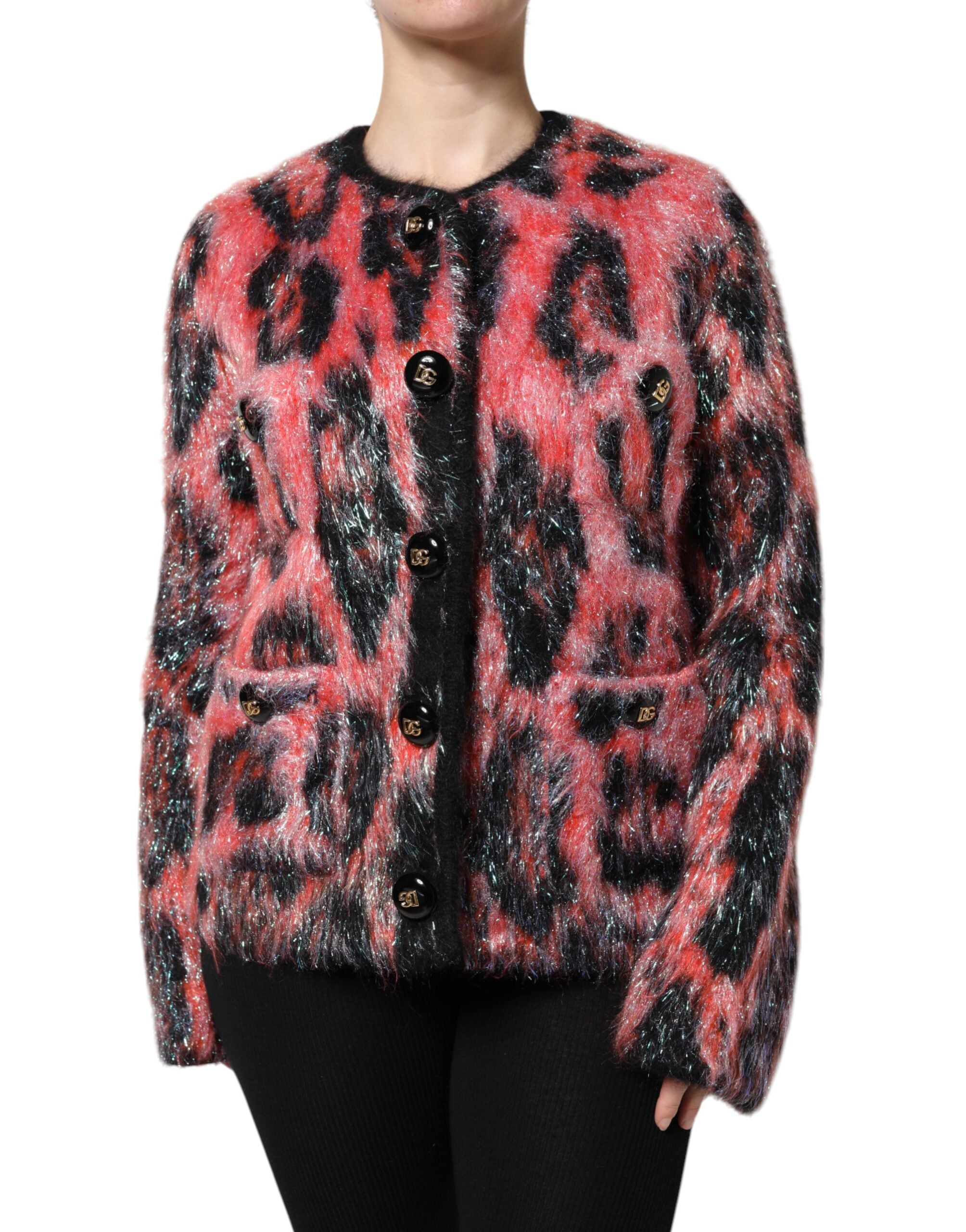 Dolce & Gabbana Red Mohair Wool Button Down Cardigan Sweater - ACCEXO