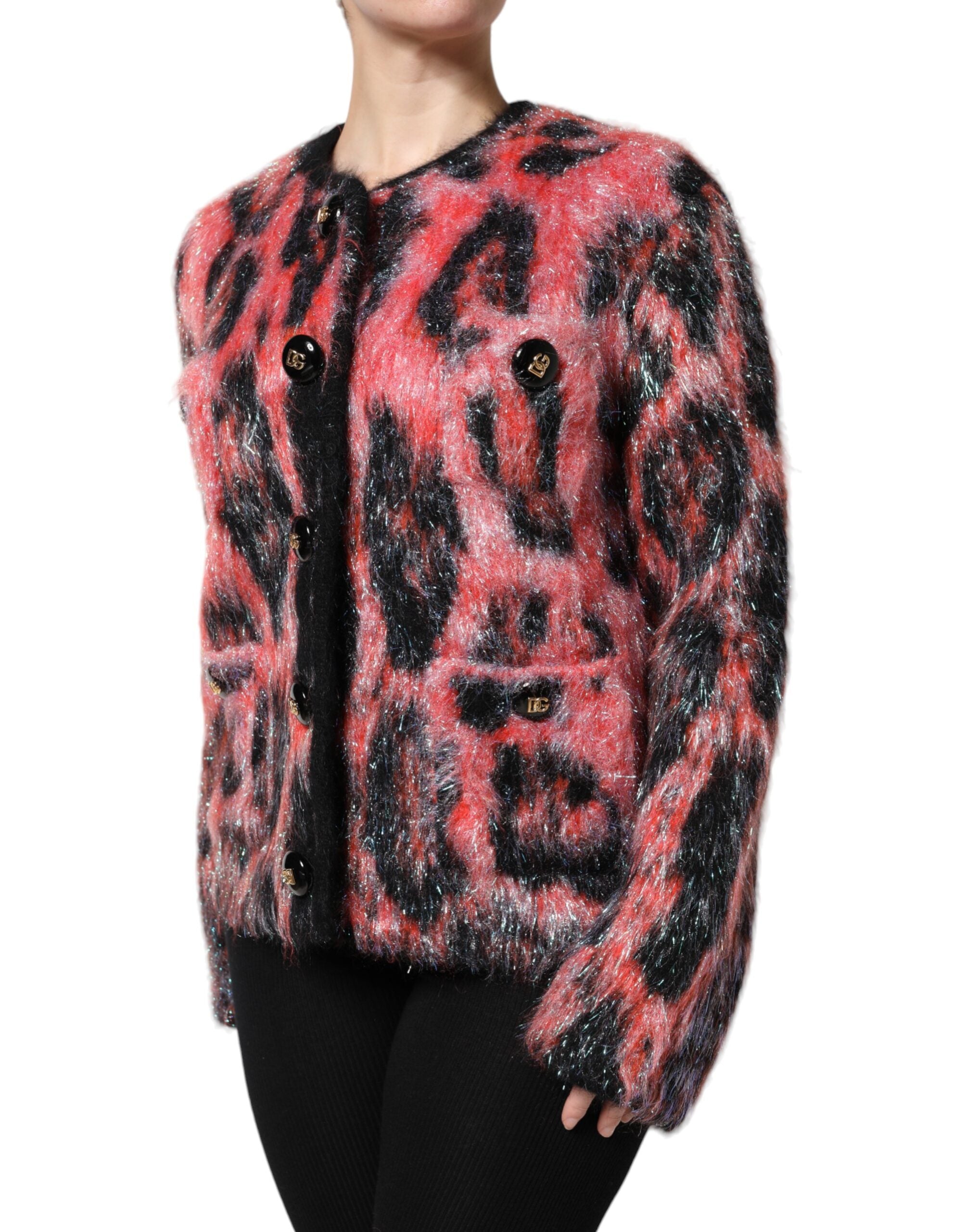 Dolce & Gabbana Red Mohair Wool Button Down Cardigan Sweater - ACCEXO