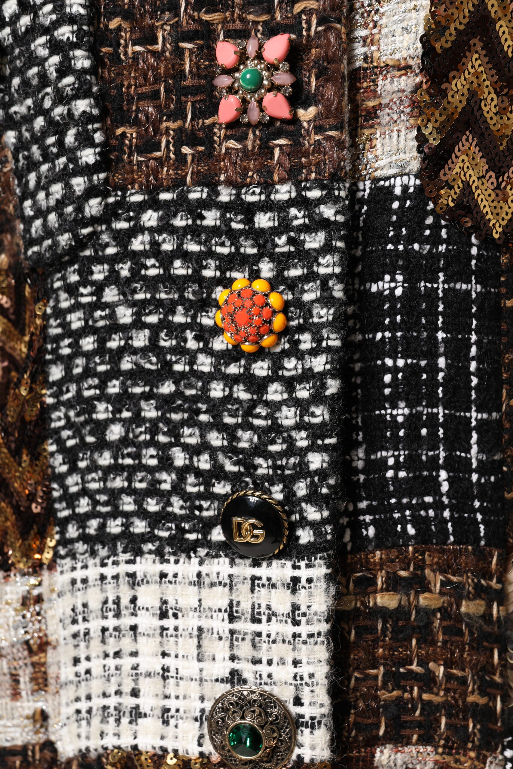 Dolce & Gabbana Multicolor Patchwork Button Down Jacket - ACCEXO