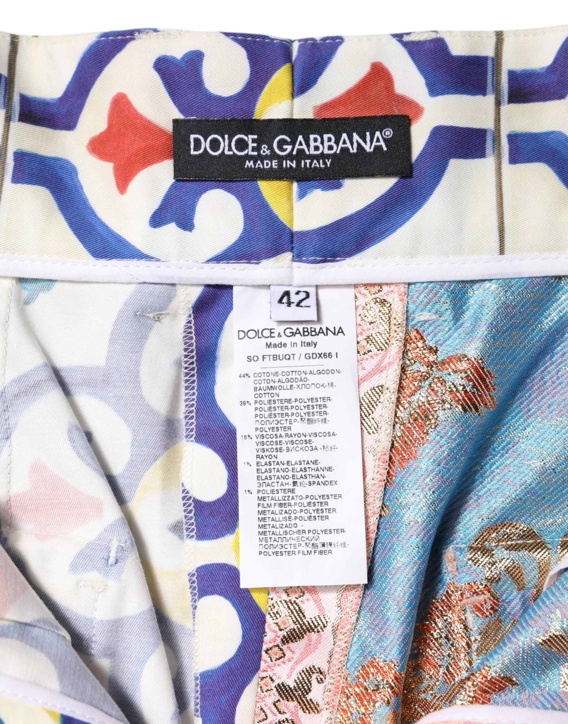 Dolce & Gabbana Multicolor High Waist Women Hot Pants Shorts - ACCEXO