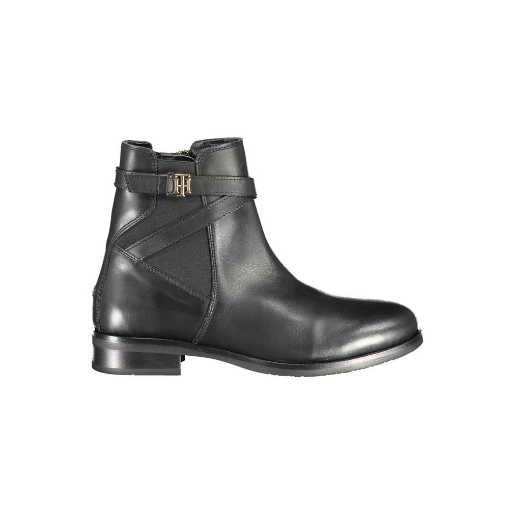 Tommy Hilfiger Black Leather Women Boot - ACCEXO