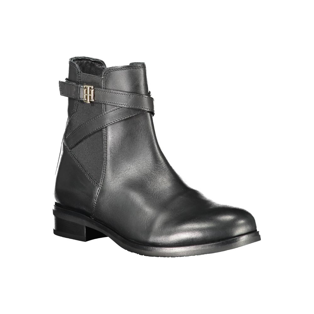 Tommy Hilfiger Black Leather Women Boot - ACCEXO