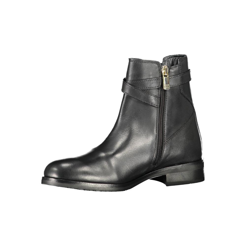 Tommy Hilfiger Black Leather Women Boot - ACCEXO