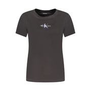 Calvin Klein Black Cotton Women T-Shirt