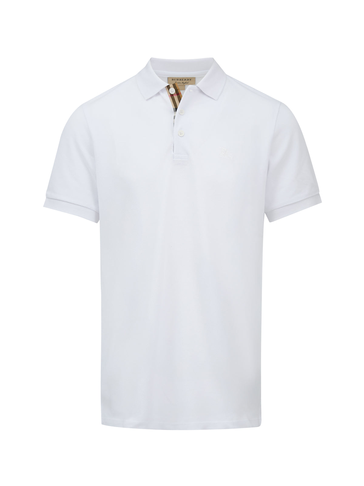 Burberry White Cotton Collared Polo Shirt - ACCEXO