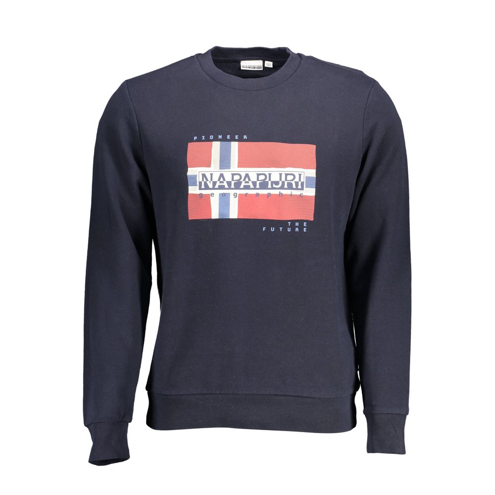 Napapijri Blue Cotton Men Sweater - ACCEXO