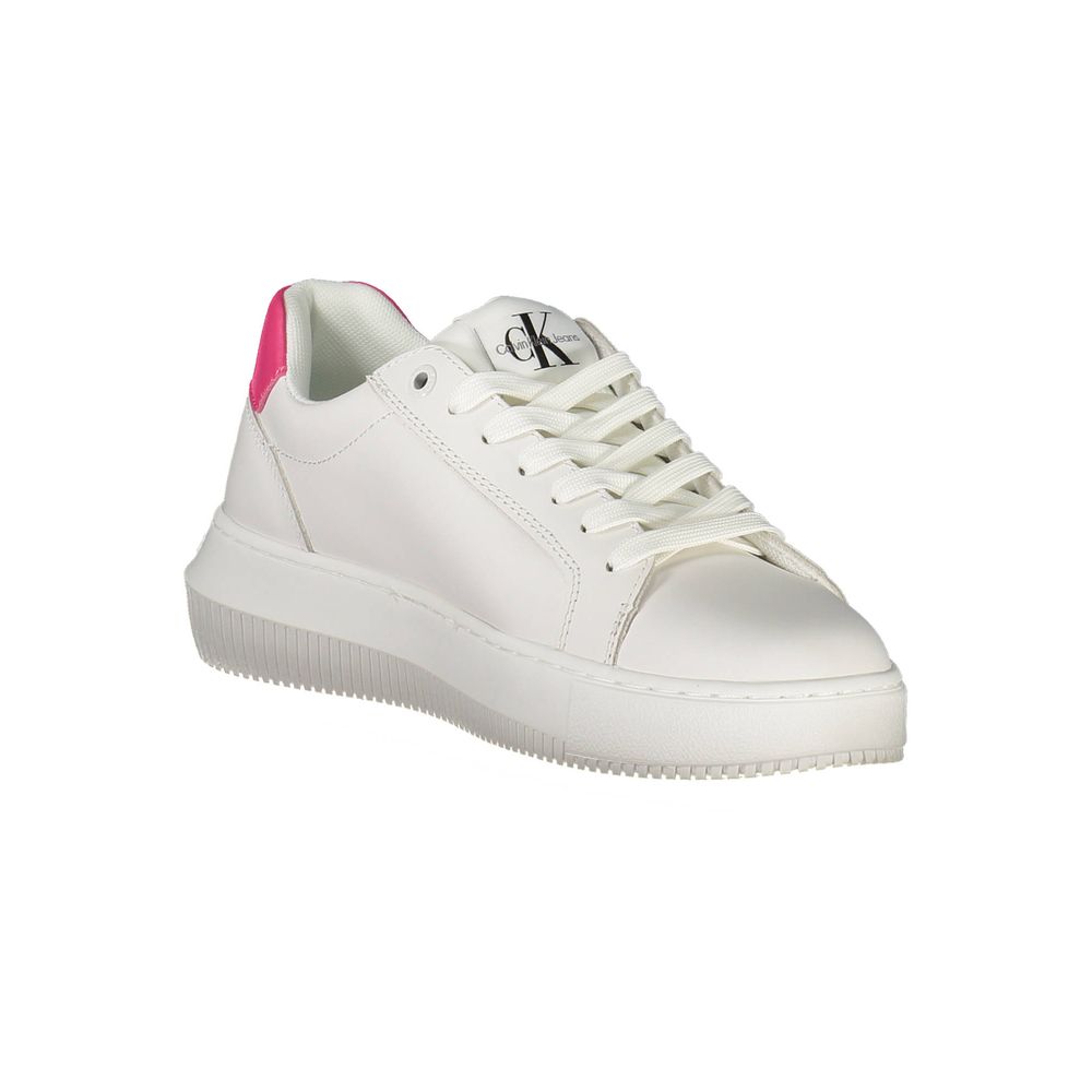 Calvin Klein White Leather Women Sneaker - ACCEXO
