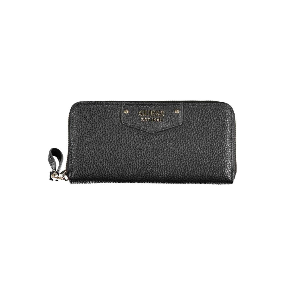 Guess Jeans Premium Black Polyethylene Women Wallet w/ Removal Drawer