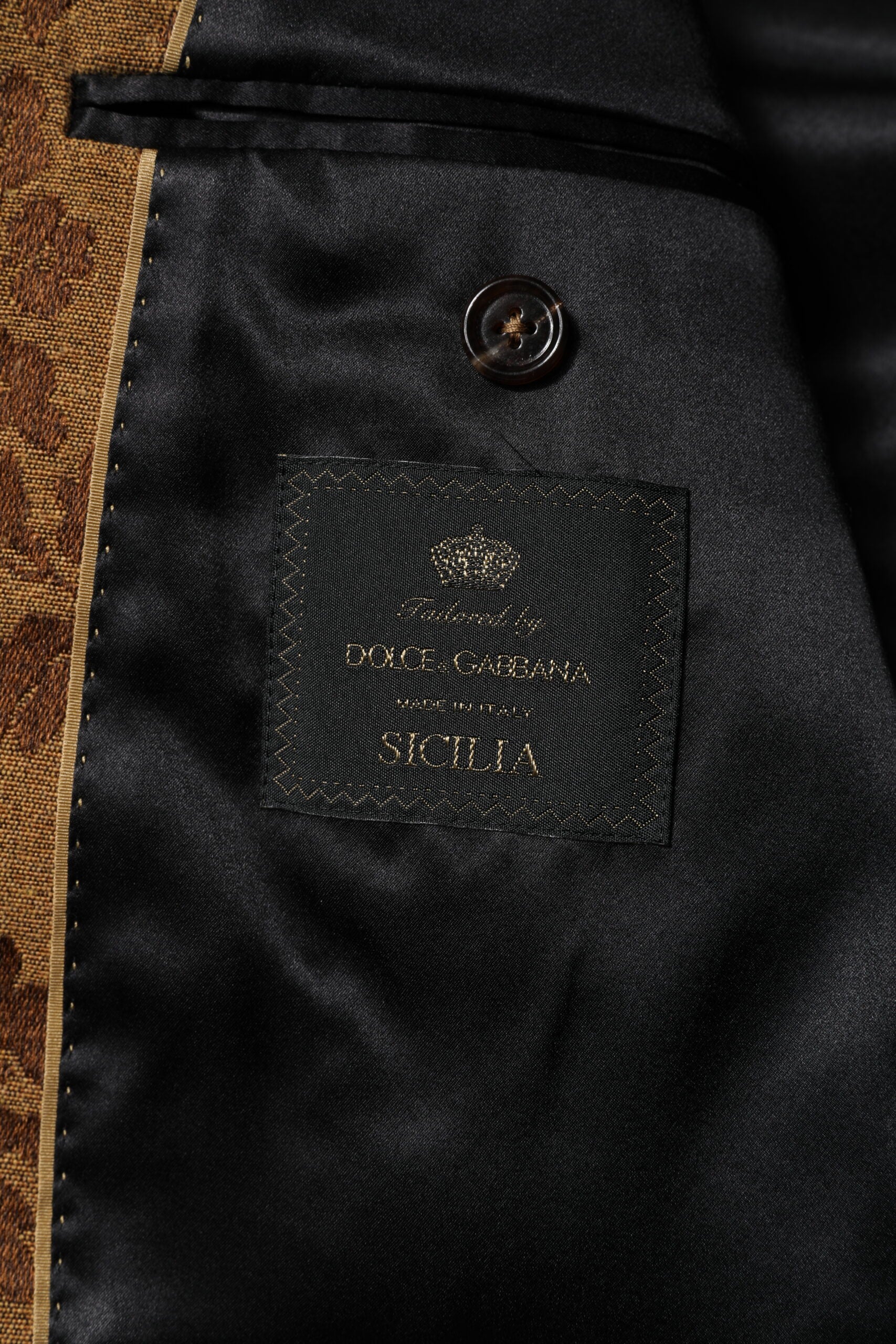 Dolce & Gabbana Brown Floral Jacquard SICILIA 2 Piece Suit - ACCEXO
