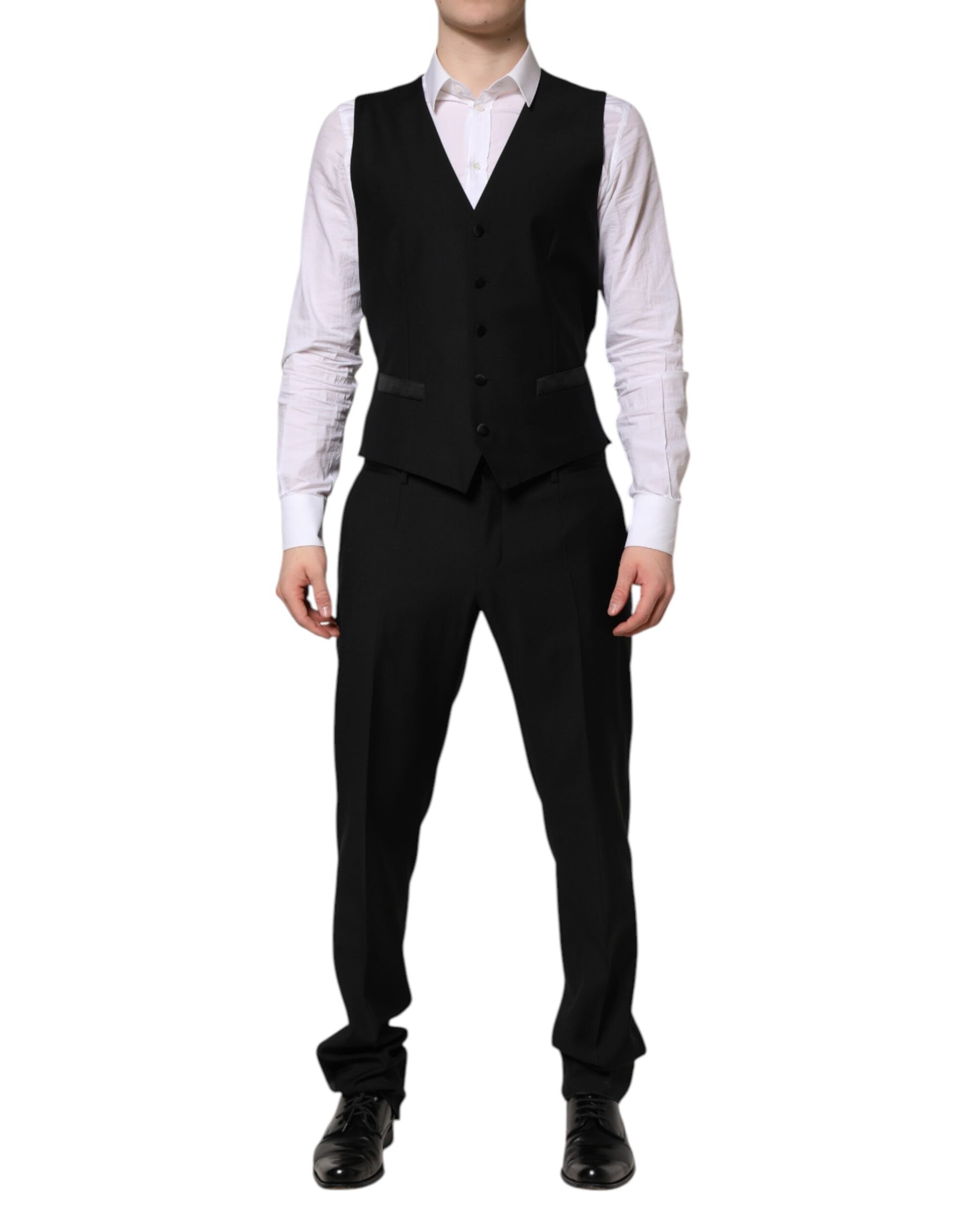 Dolce & Gabbana Black MARTINI Crystal Embellished 3 Pc Suit - ACCEXO