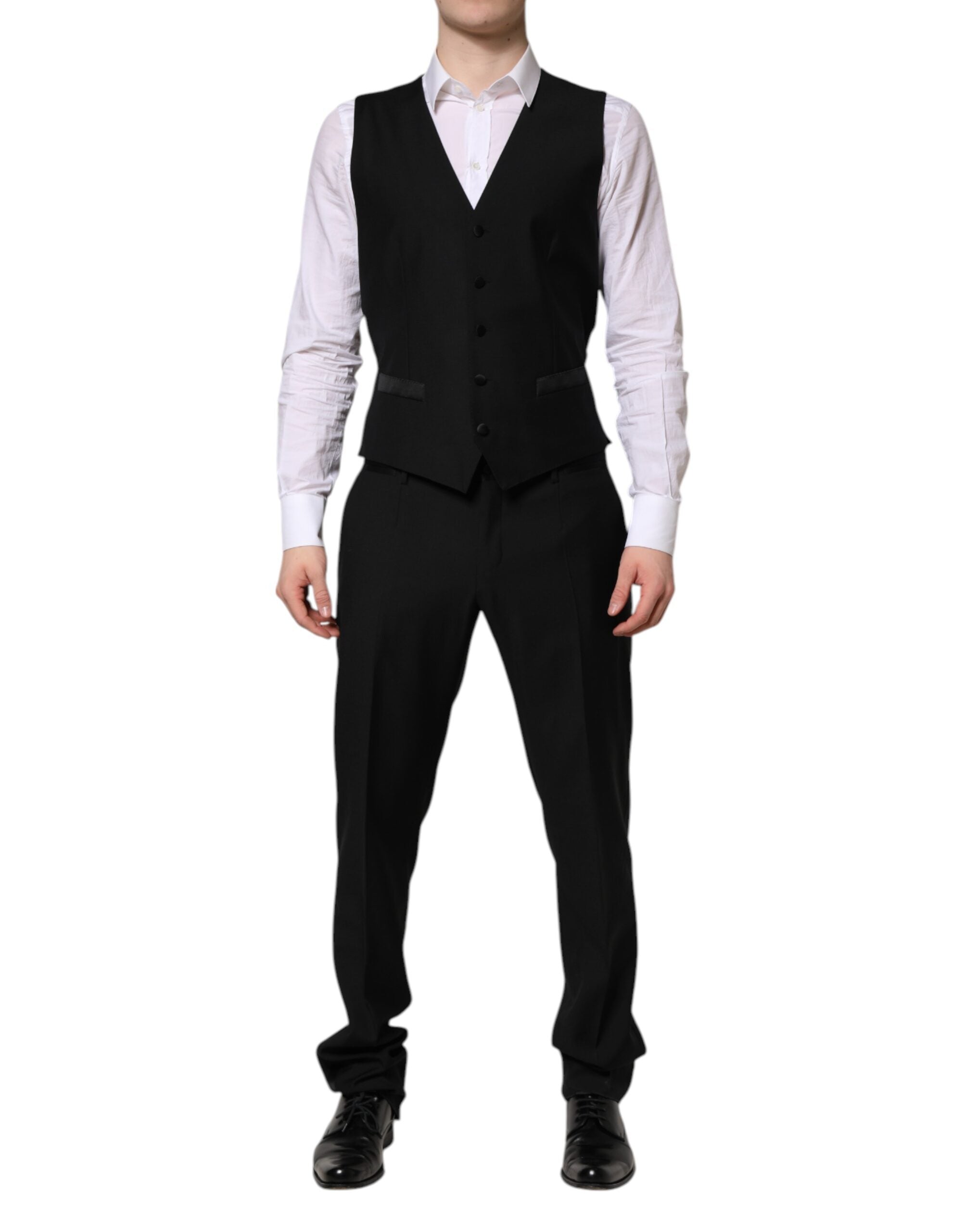 Dolce & Gabbana Black MARTINI Crystal Embellished 3 Pc Suit - ACCEXO