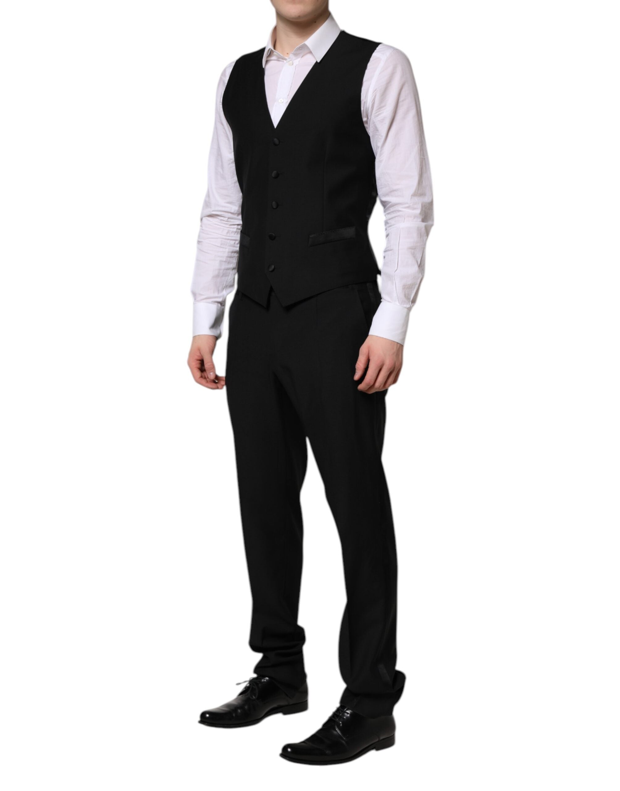 Dolce & Gabbana Black MARTINI Crystal Embellished 3 Pc Suit - ACCEXO